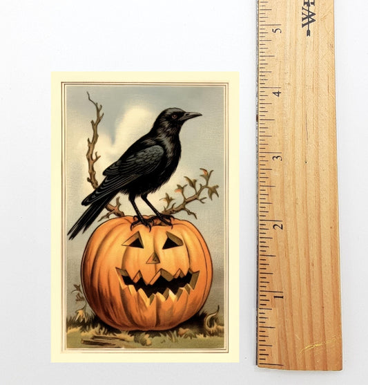 New! Halloween Crow – Catholic Halloween Holy Card – All Hallows' Eve – pack of 10/100/1000
