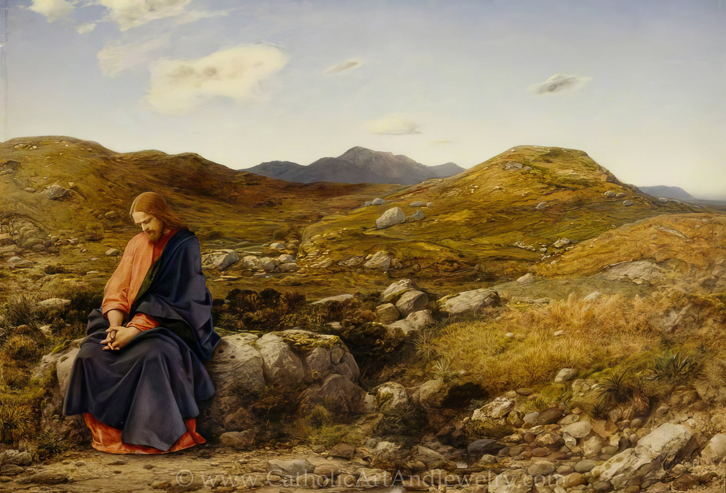New! Christ in the Desert,“Man of Sorrows" – William Dyce – Beautiful Catholic Art – Archival Quality