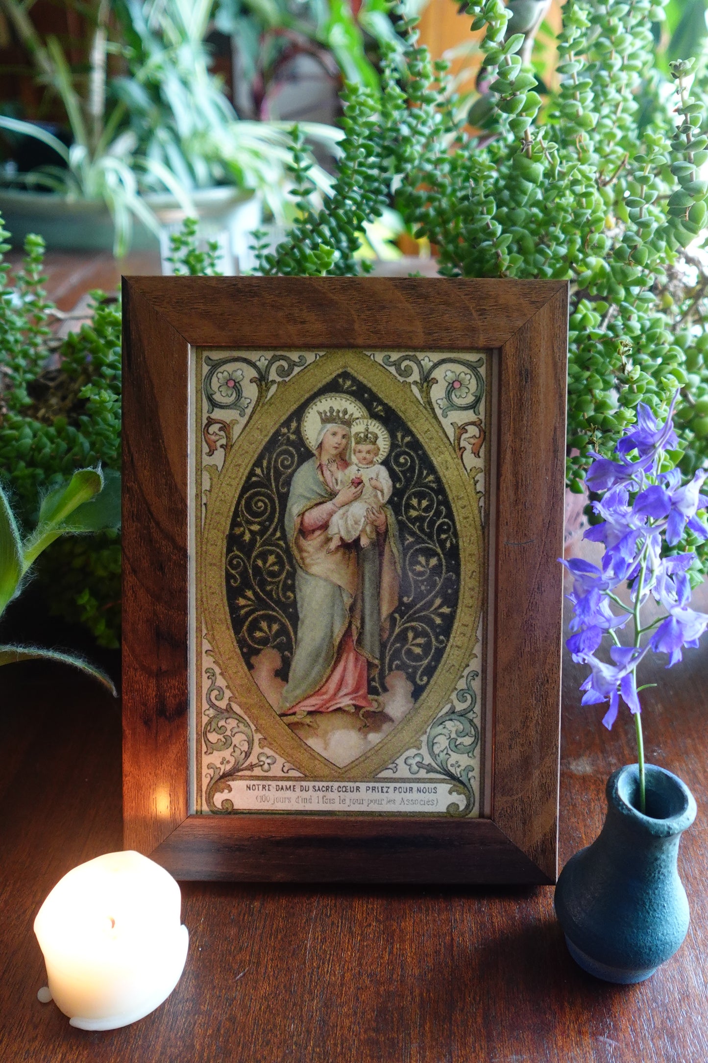 New! Our Lady of the Sacred Heart – 4x6" Framed Picture – Catholic Keepsake