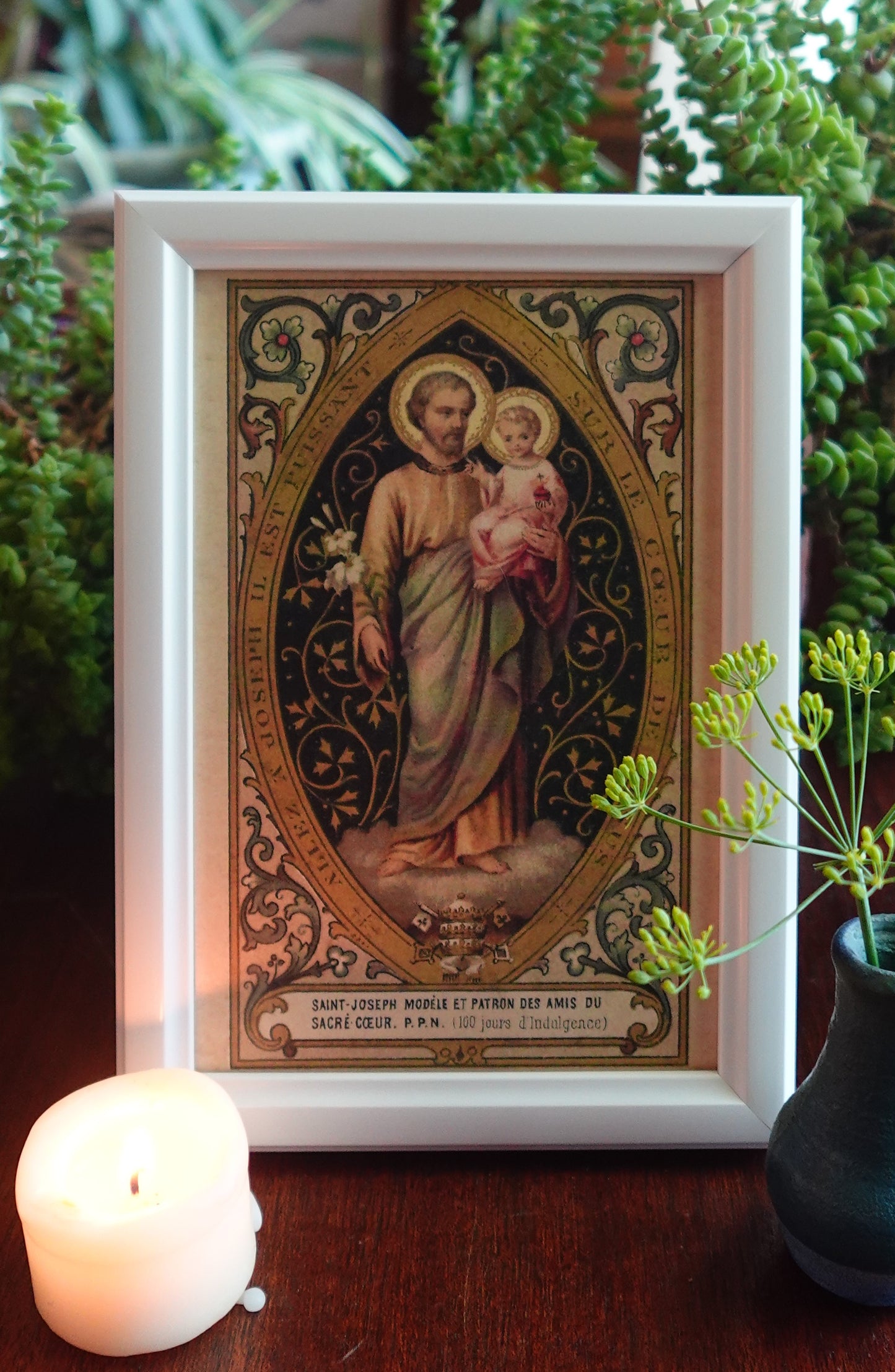 St Joseph of the Sacred Heart Framed Postcard