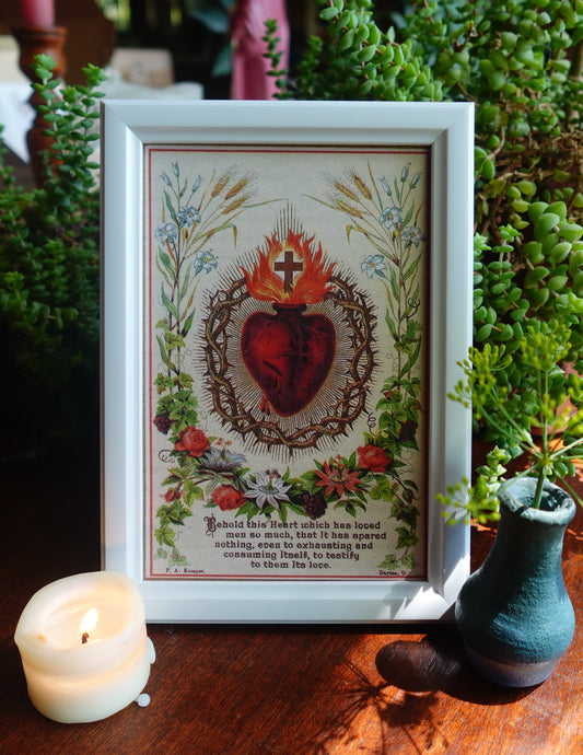 Sacred Heart of Jesus Framed Postcard