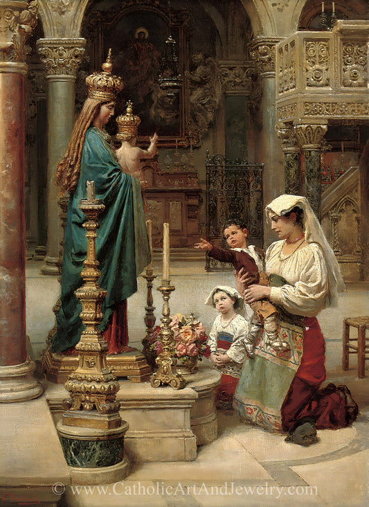 New! Praying Time – Fortunino Matania – Catholic Art Print – Archival Quality