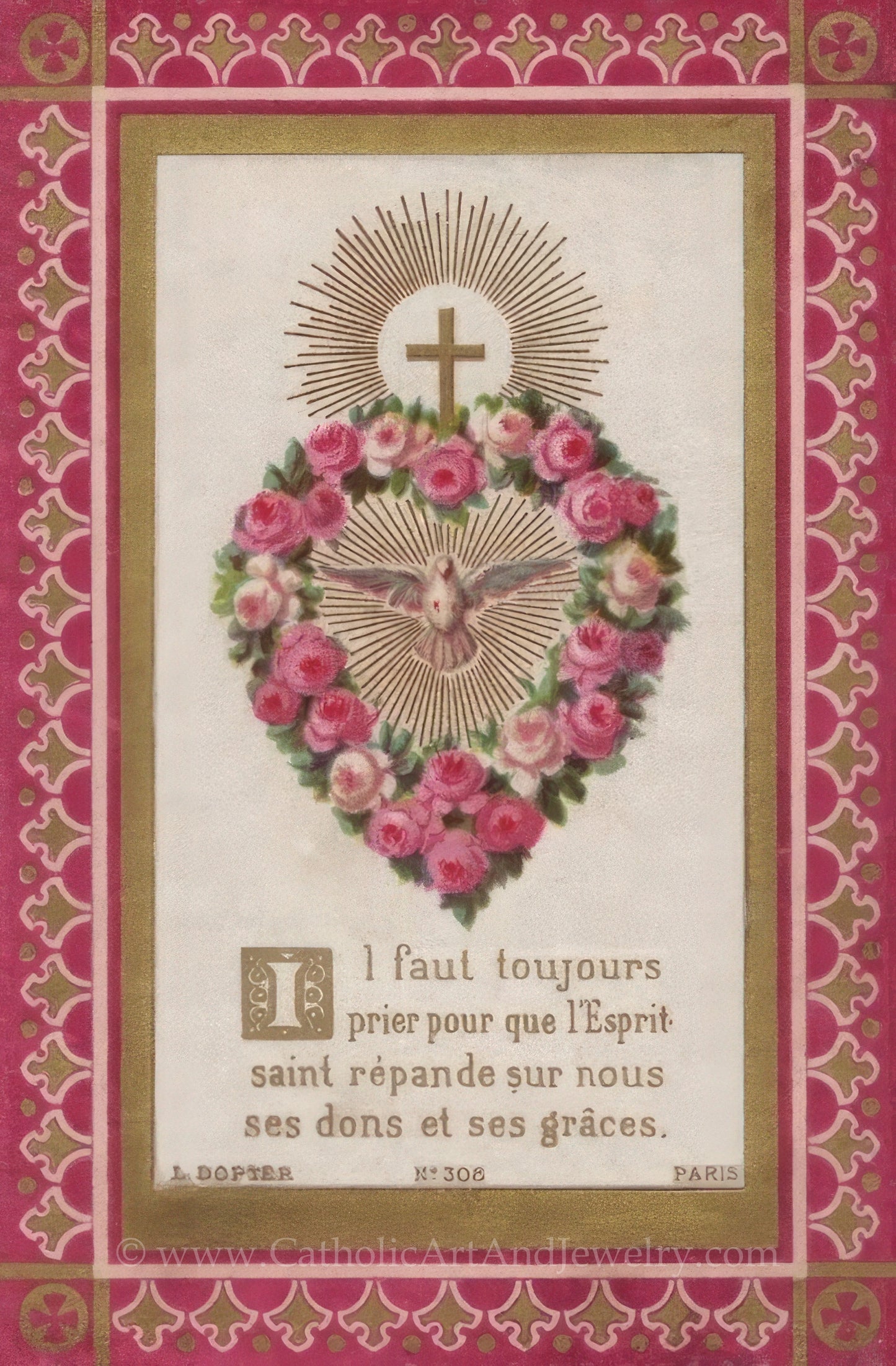 New! Valentine –4 Sizes – based on a Vintage Holy Card – Catholic Art Print – Archival Quality