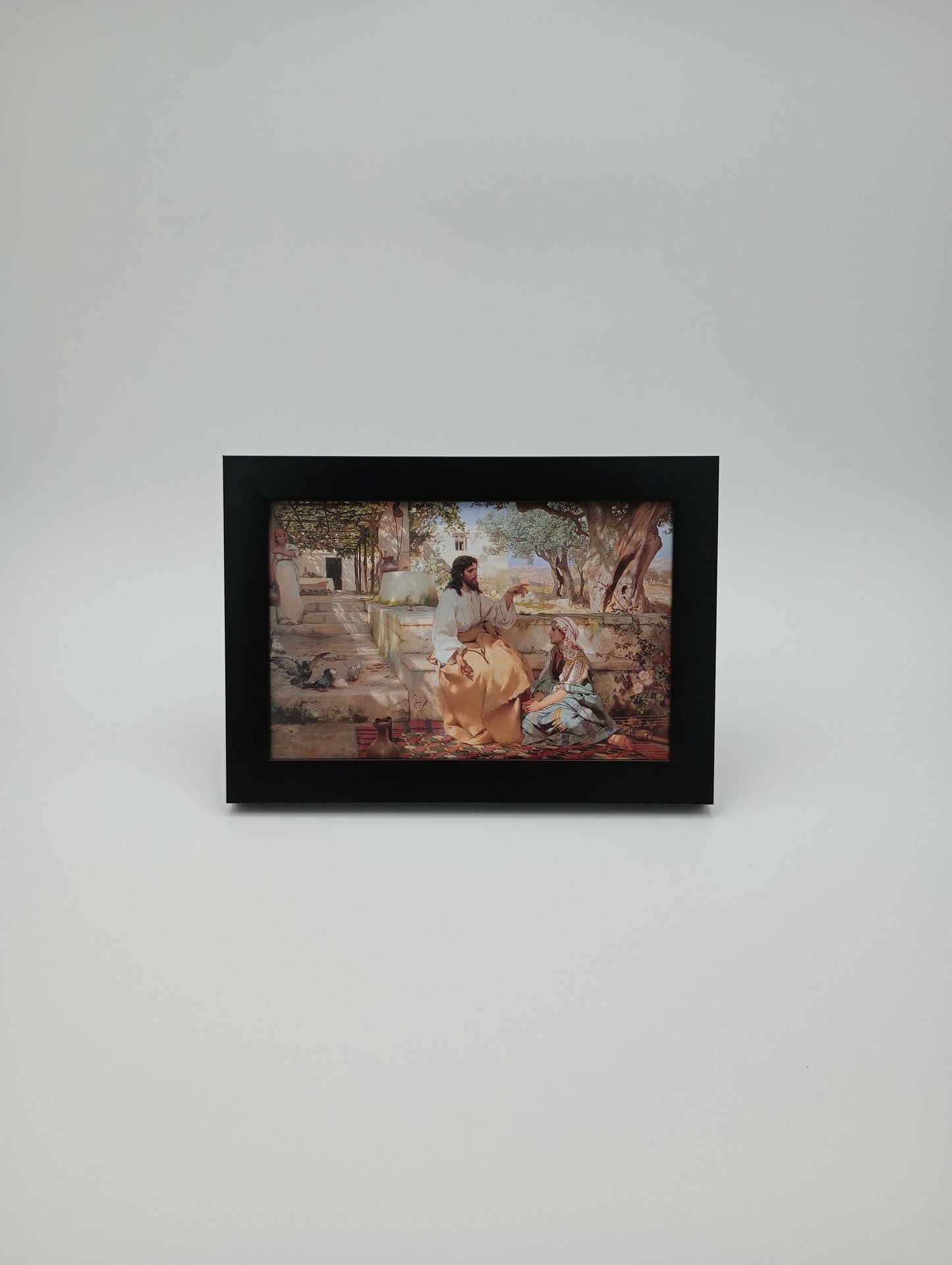 a picture hanging on the wall of a room