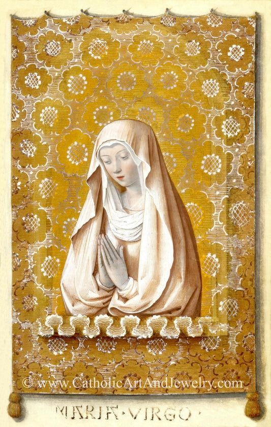 New! The Virgin in Prayer –  Jean Bourdichon  – Catholic Art Print – Archival Quality
