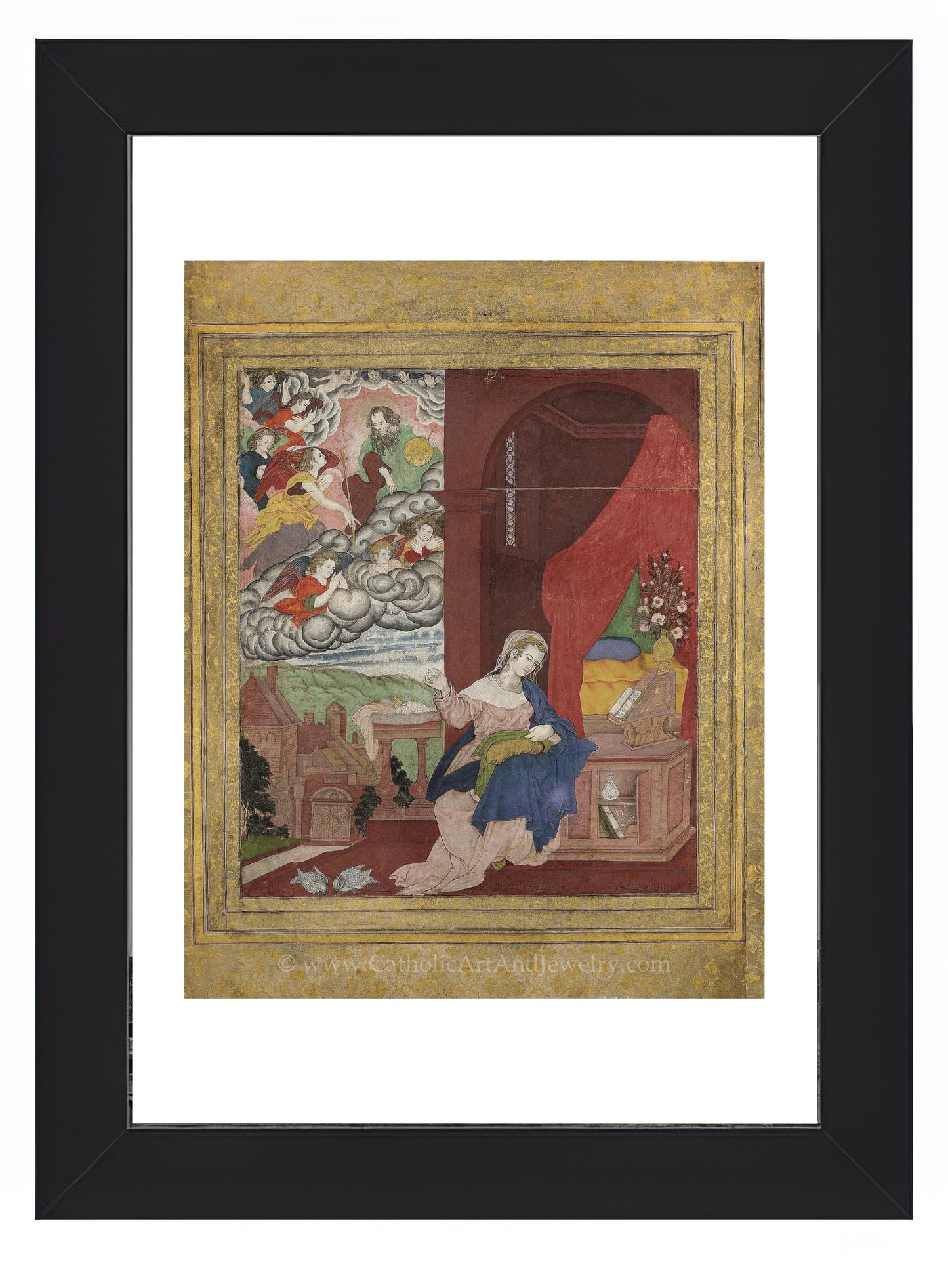 a painting of a woman sitting in a room