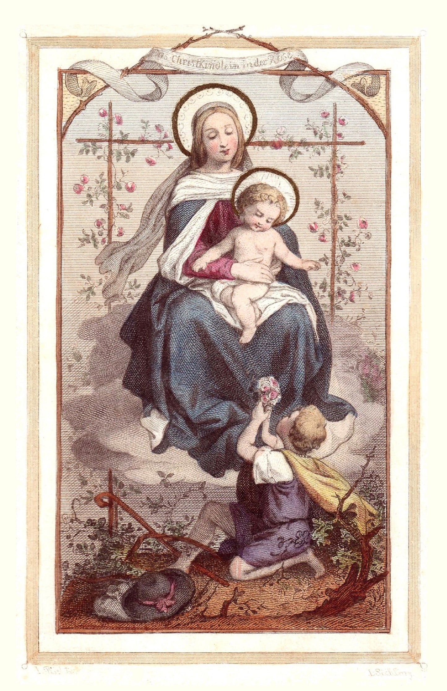 New! 15 Mysteries of the Rosary – pack of 10/100/1000 – Madonna and Child Holy Card