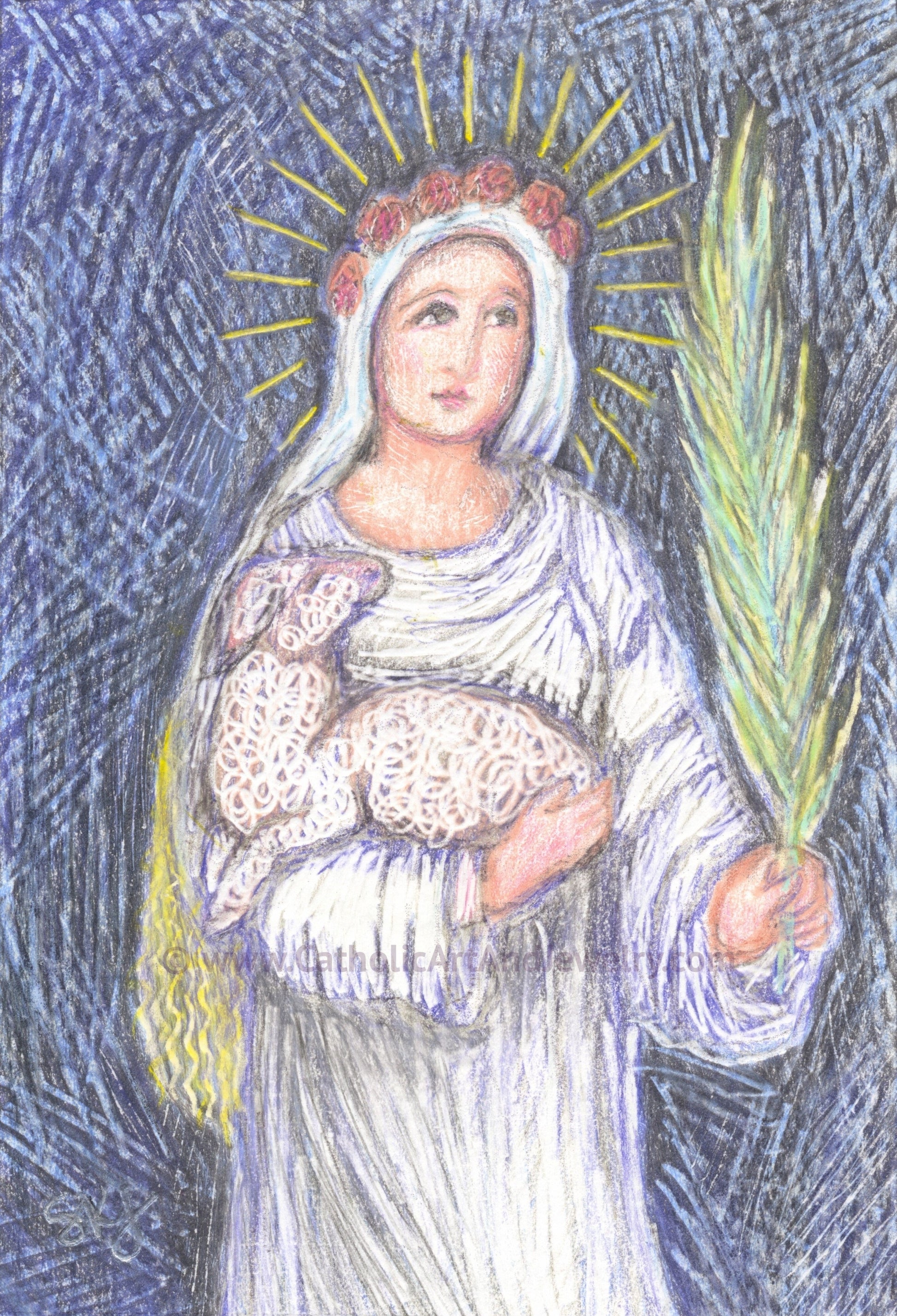 Agnes Art Print - Catholic Art and Jewelry
