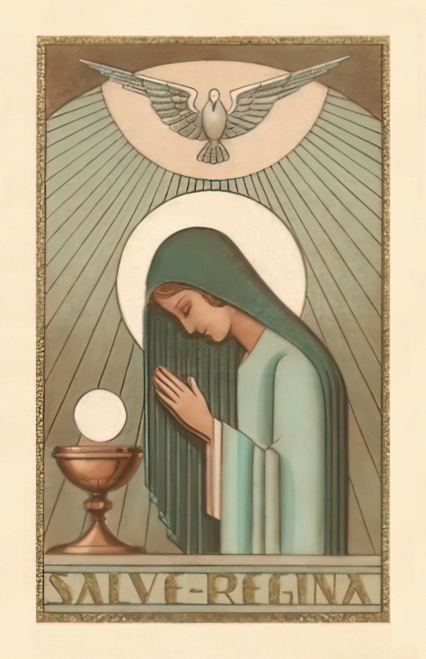 Holy Card – Salve Regina – pack of 10/100/1000 – Restored Vintage Holy Card