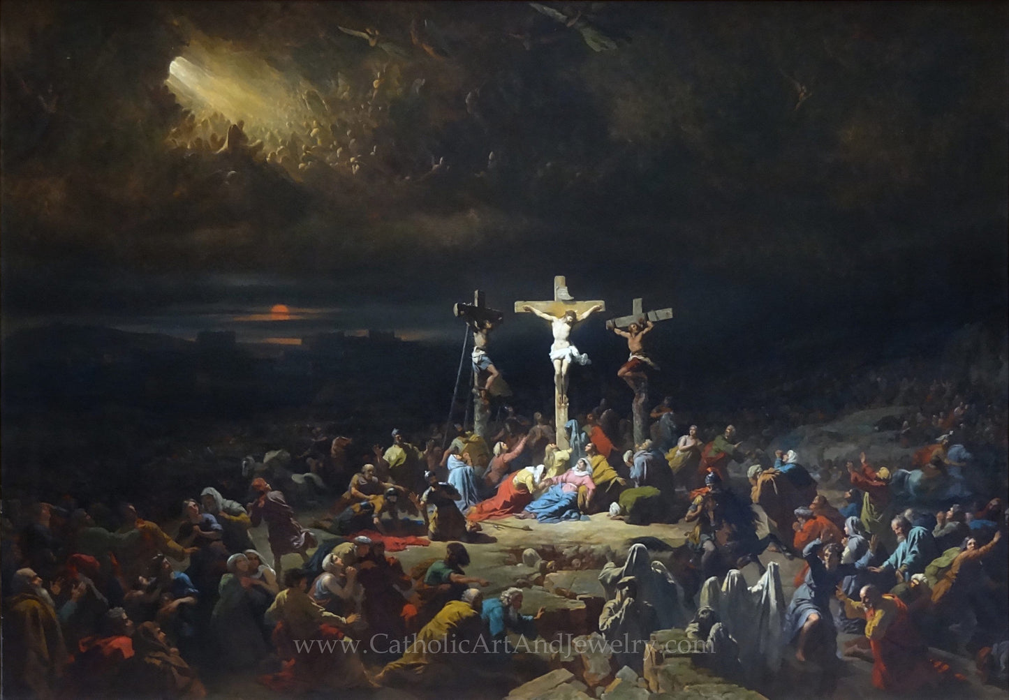 New! The Last Sigh of Christ – Crucifixion – by Julien-Michel Gué – Catholic Artwork  – Archival Quality