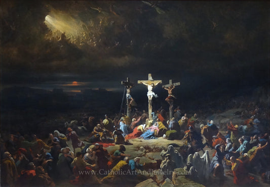 New! The Last Sigh of Christ – Crucifixion – by Julien-Michel Gué – Catholic Artwork  – Archival Quality