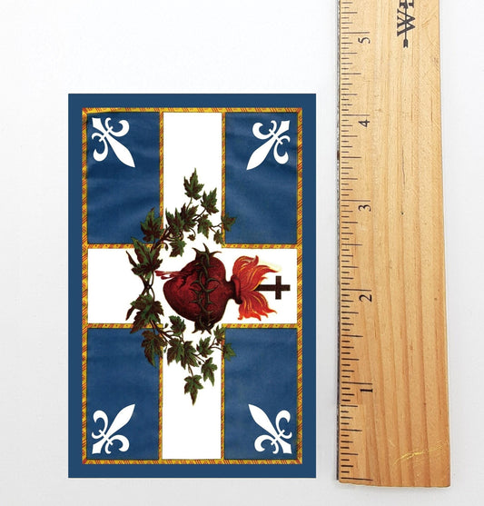 New! Sacred Heart Flag Holy Card – Saint Margaret Mary Alacoque's Sacred Heart Novena – Vintage Holy Card – pack of 10/100/1000