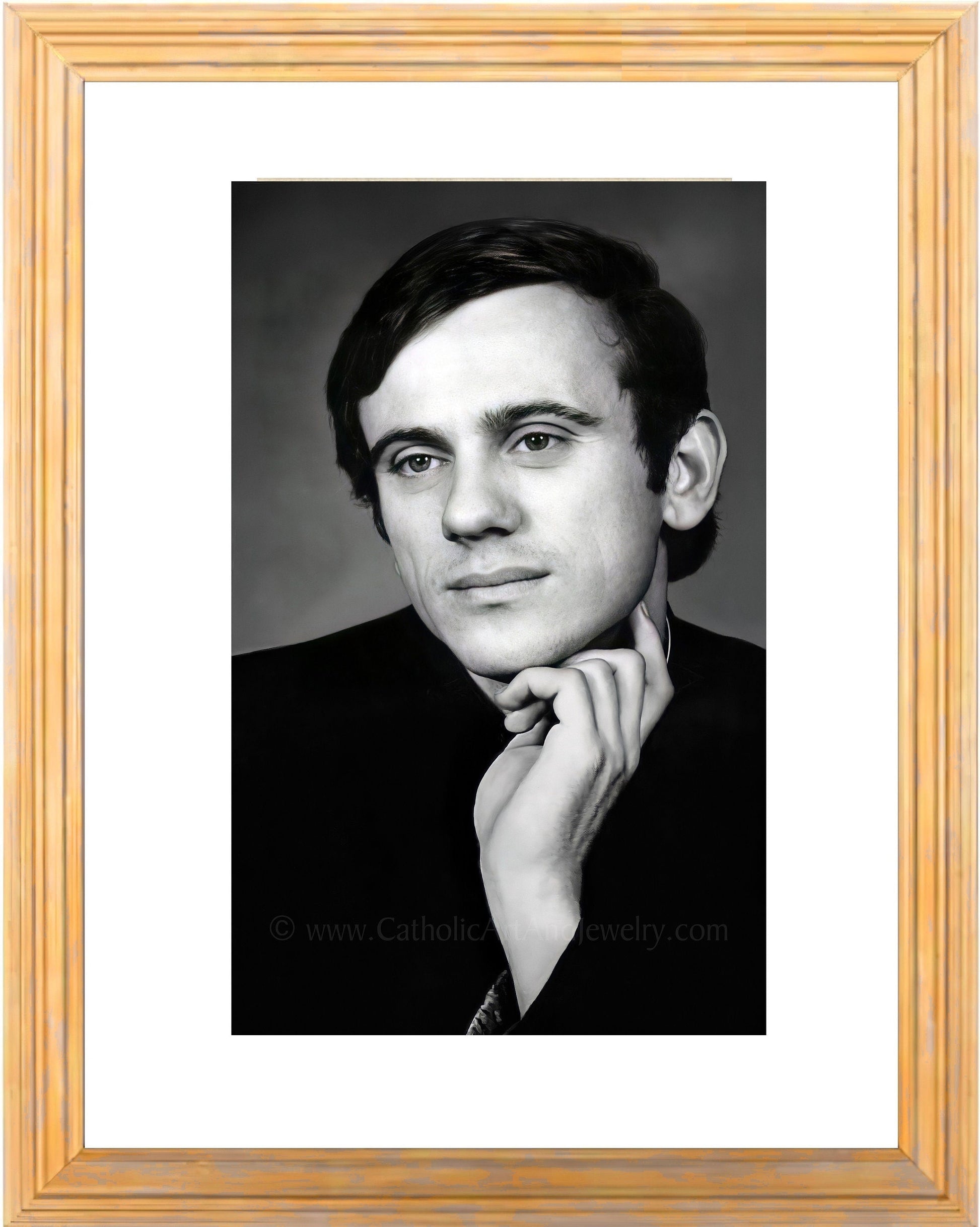 Bl. Fr. Jerzy Popiełuszko – Exclusive Photo Restoration – 4 Sizes – Catholic Art – Catholic Gift - Catholic Art and Jewelry