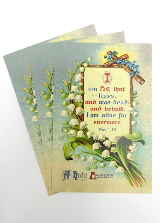 New! A Holy Easter Postcard / 4x6 Holy Card – pack of 3, 10, or 100 – based on a Vintage Holy Card – Victorian Catholic Art