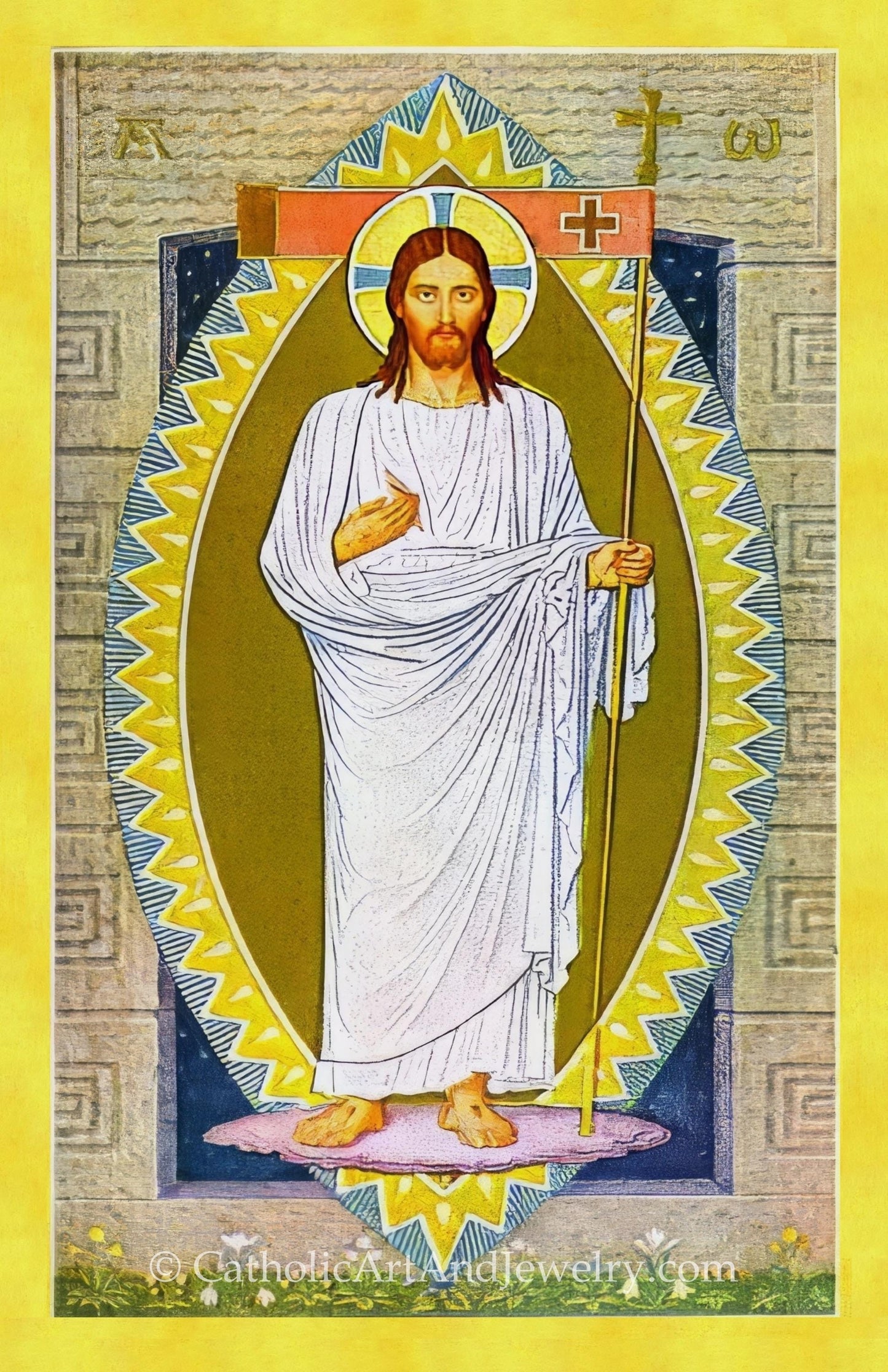 New! Resurrected Jesus – Resurrection Prayer – pack of 10/100/1000 – Easter Holy Card
