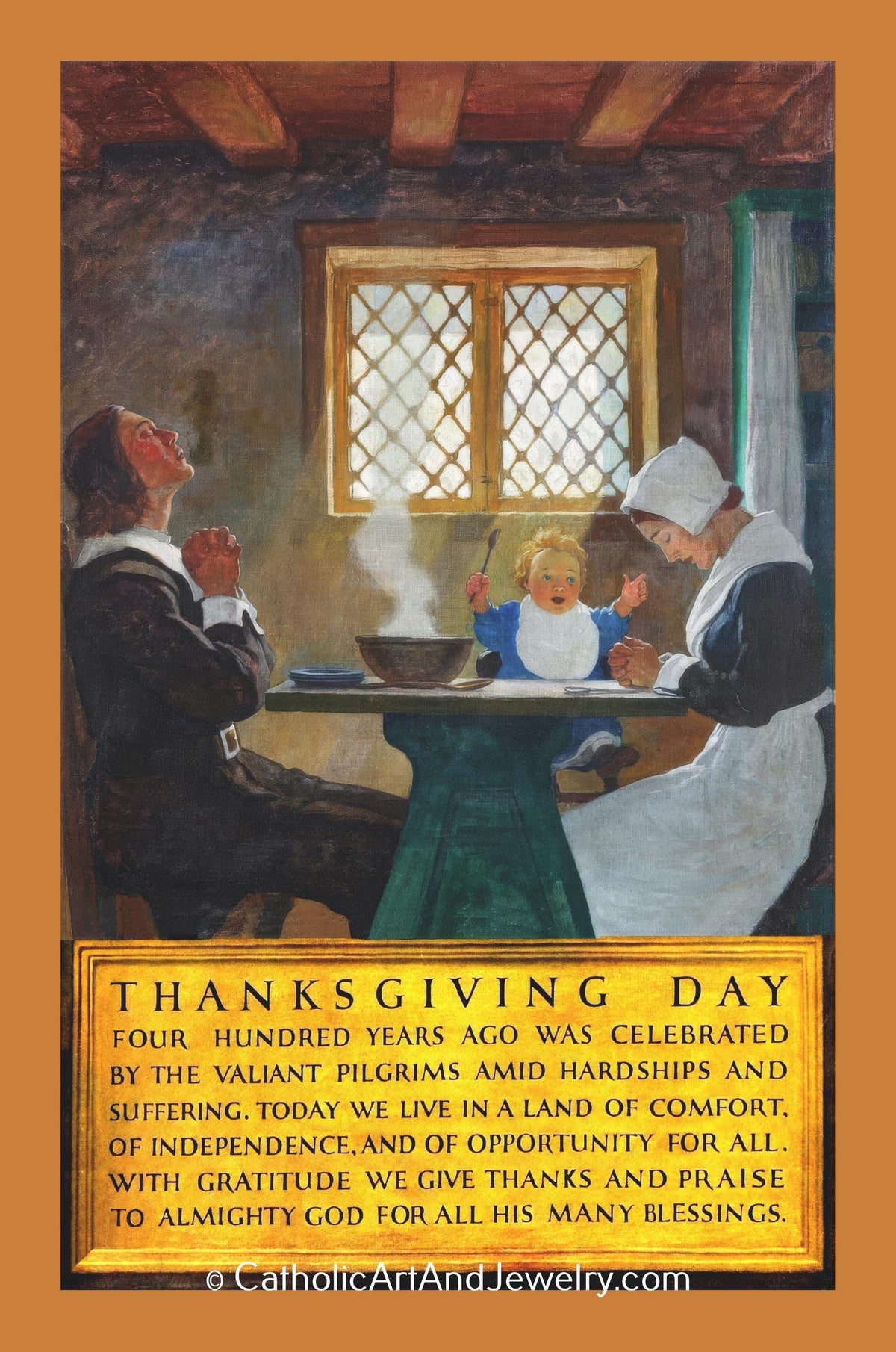 New! Thanksgiving Holy Cards – Variety Pack of 8 (2 of each) – Let Us Give Thanks! – SHIPPING AFTER OCT 13th!