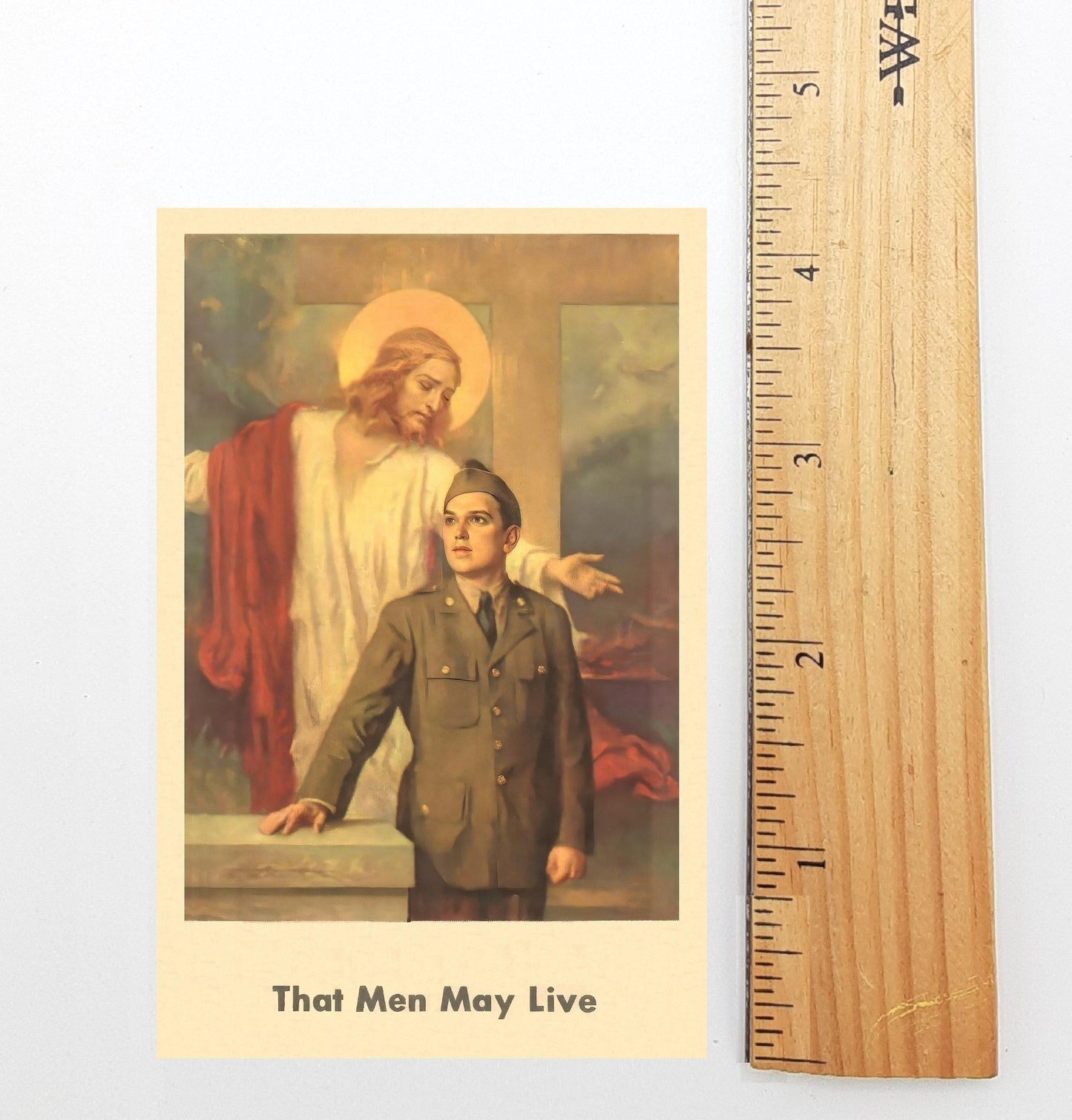 New! Veterans Holy Card – Bosseron Chambers – Restored Vintage Holy Card – WWII Prayer for Soldiers – pack of 10/100/1000