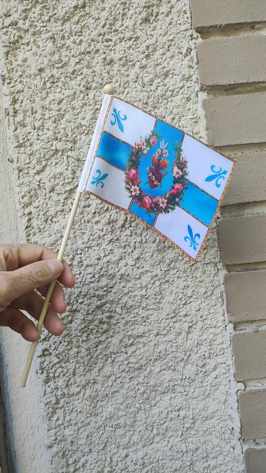 New! Mini Marian Azure Blue Immaculate Heart Flag - 1, 10, or 50