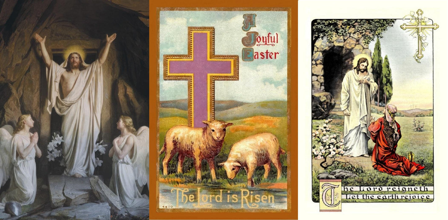 New! Restored Religious Vintage Easter Postcards –  w/wo Envelopes – Beautiful and Inspirational