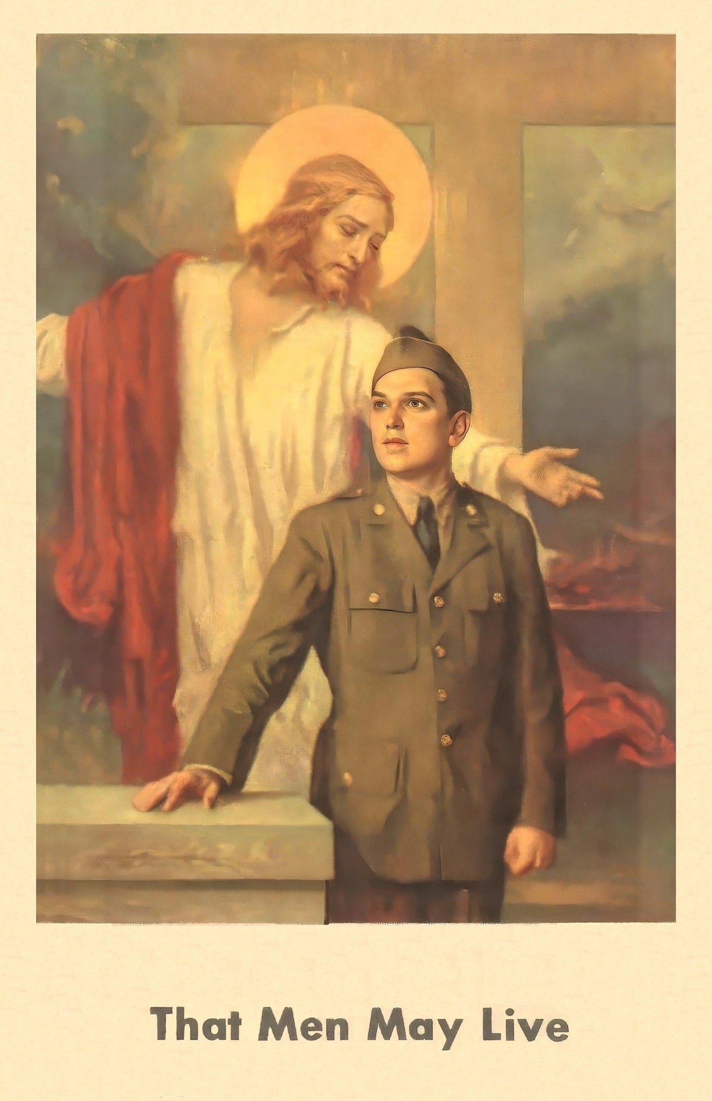 New! Veterans Holy Card – Bosseron Chambers – Restored Vintage Holy Card – WWII Prayer for Soldiers – pack of 10/100/1000