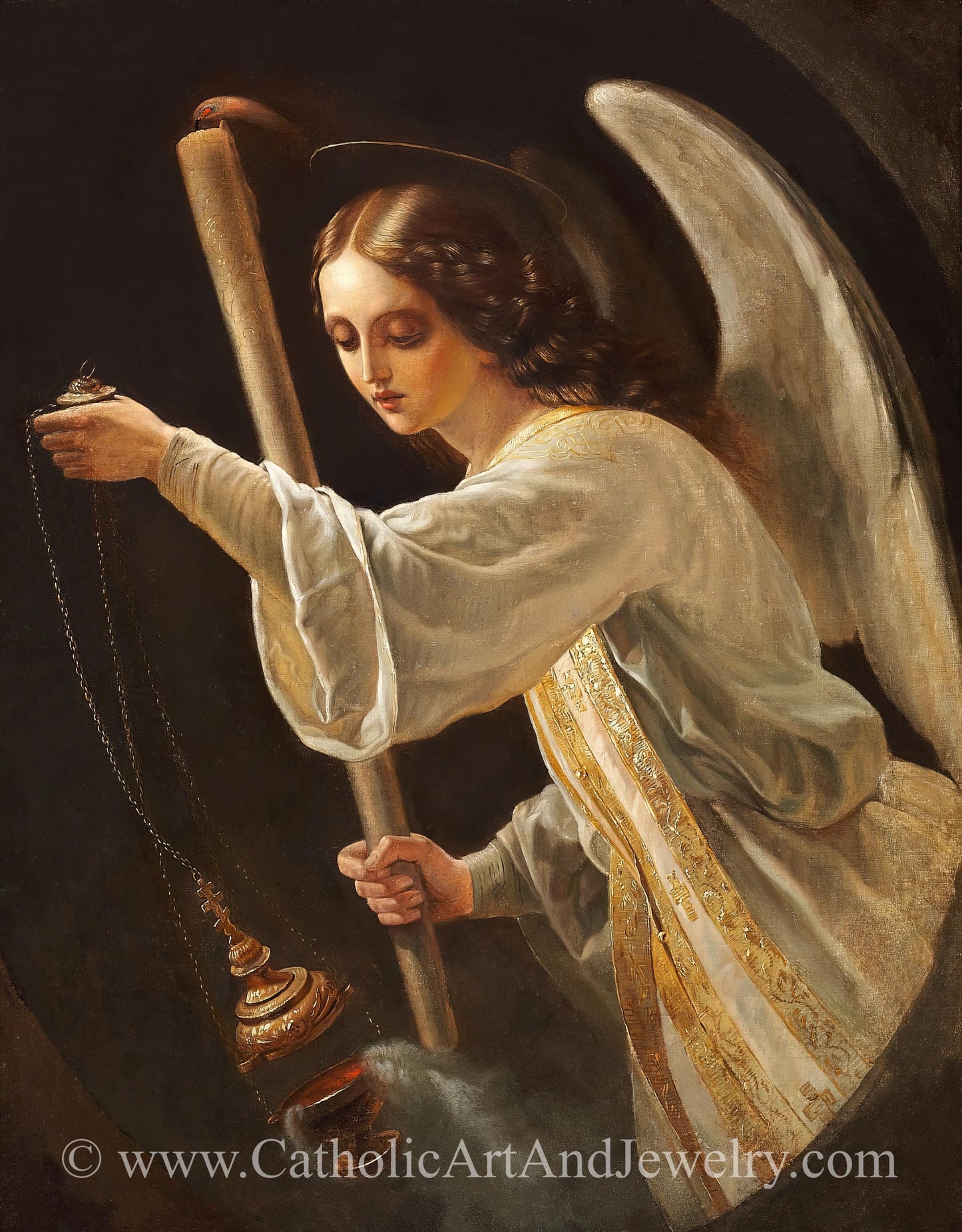New! Angel with Incense Burner– Carl Timoleon von Neff – Beautiful Catholic Art – Archival Quality