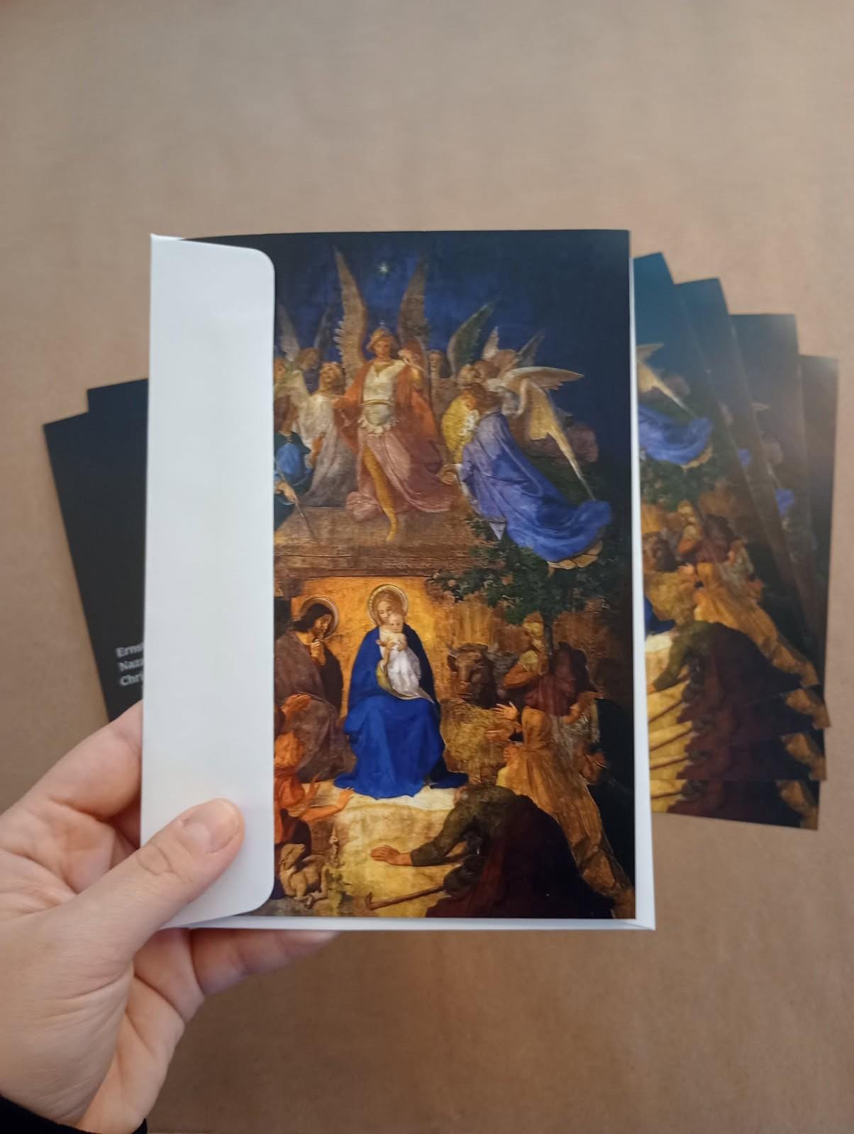 New! Greeting Card / Christmas Card – The Nativity – folds to 5x7" – With Envelope – 1 / 10 / 50 / 100