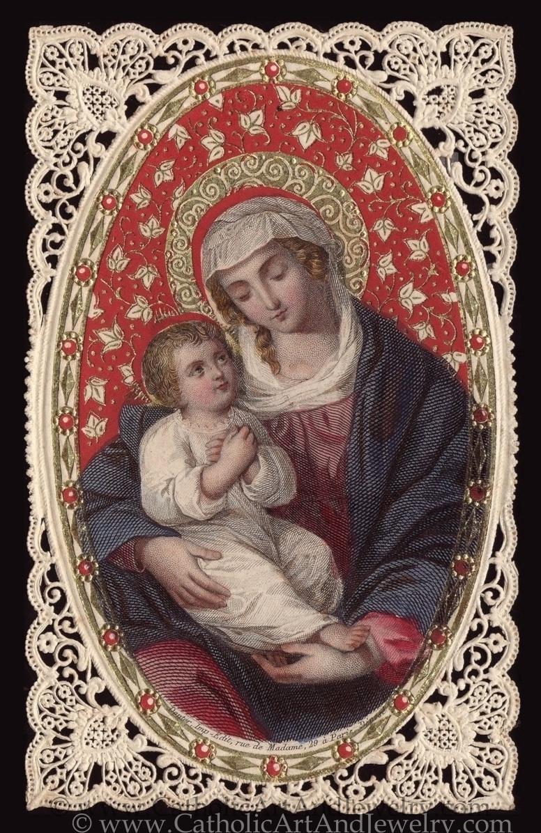 New! Regina Coeli Holy Card – Queen of Heaven –  pack of 10/100/1000 – Restored Vintage Holy Card