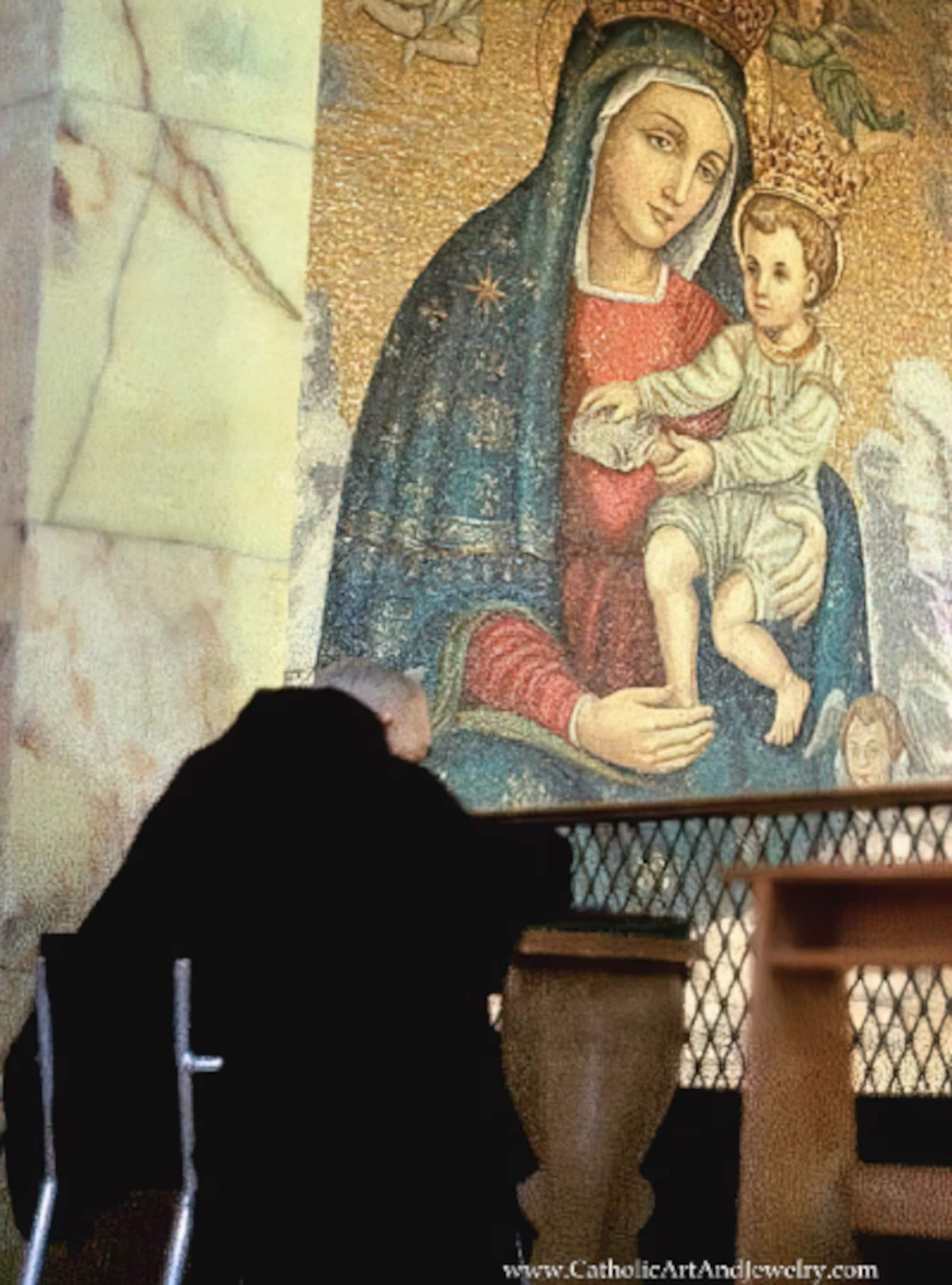 Christmas Ornament Padre Pio's Favorite Madonna and Child - Catholic Art and Jewelry
