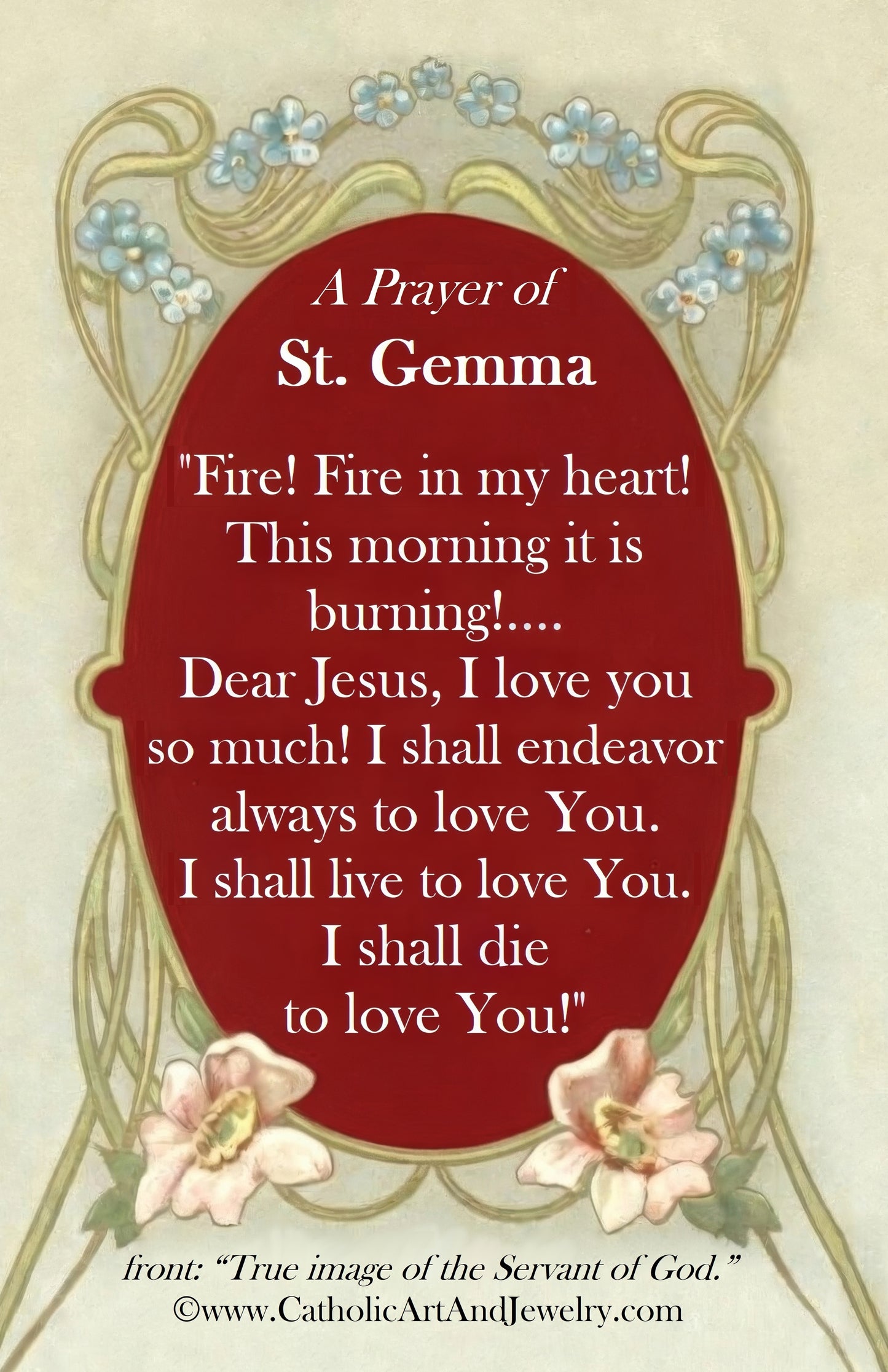 A Prayer of St. Gemma