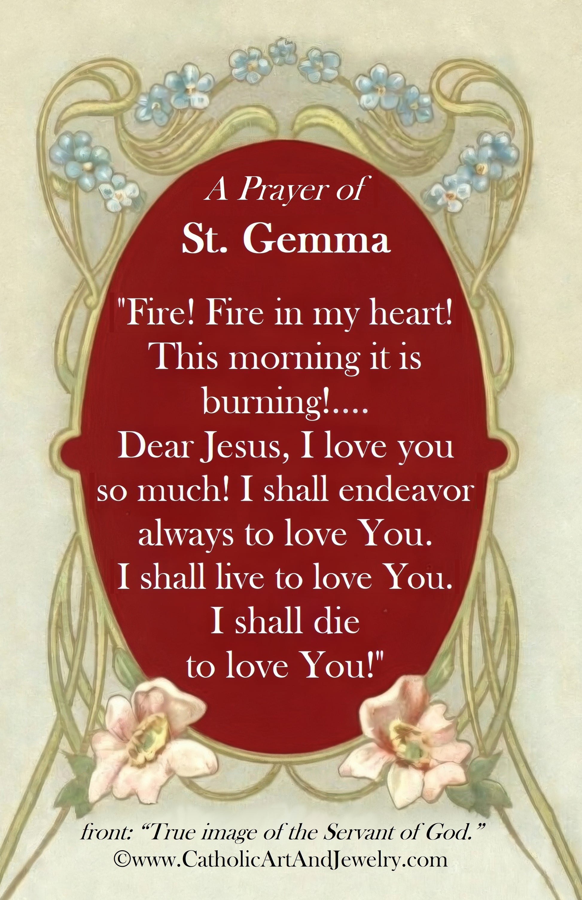 A Prayer of St. Gemma
