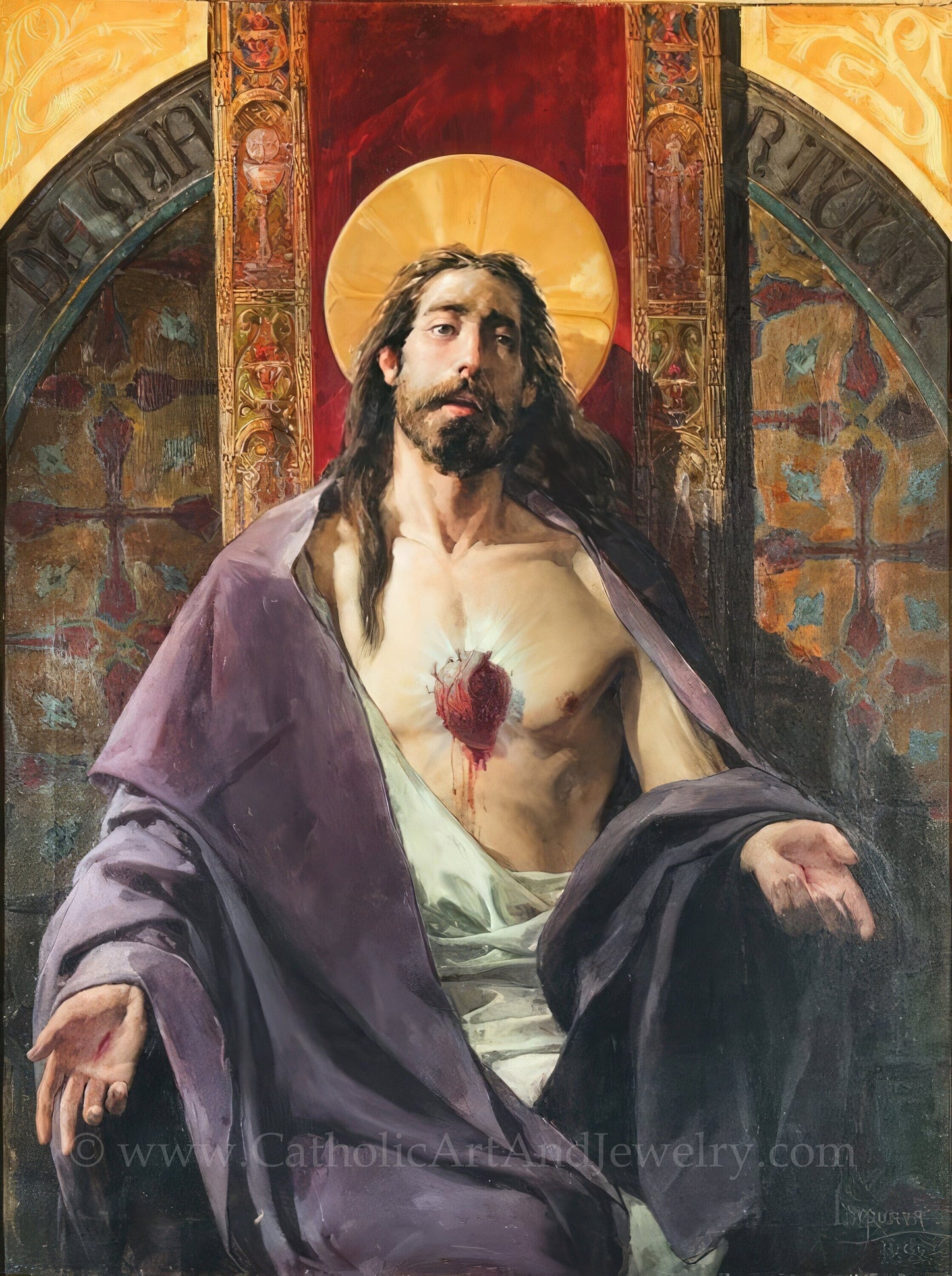 Jesus Sacred Heart – by Francisco Laporta Valor – Catholic Art – Archival Quality
