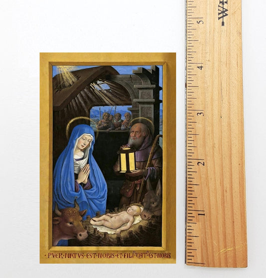 New! Medieval Nativity - Christmas Holy Card #23 – Medieval Prayer on Back – pack of 10/100/1000
