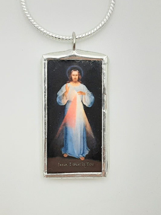 Divine Mercy Catholic Soldered Medal - St Faustina - Confirmation Gift - Easter Gift - Catholic Art and Jewelry