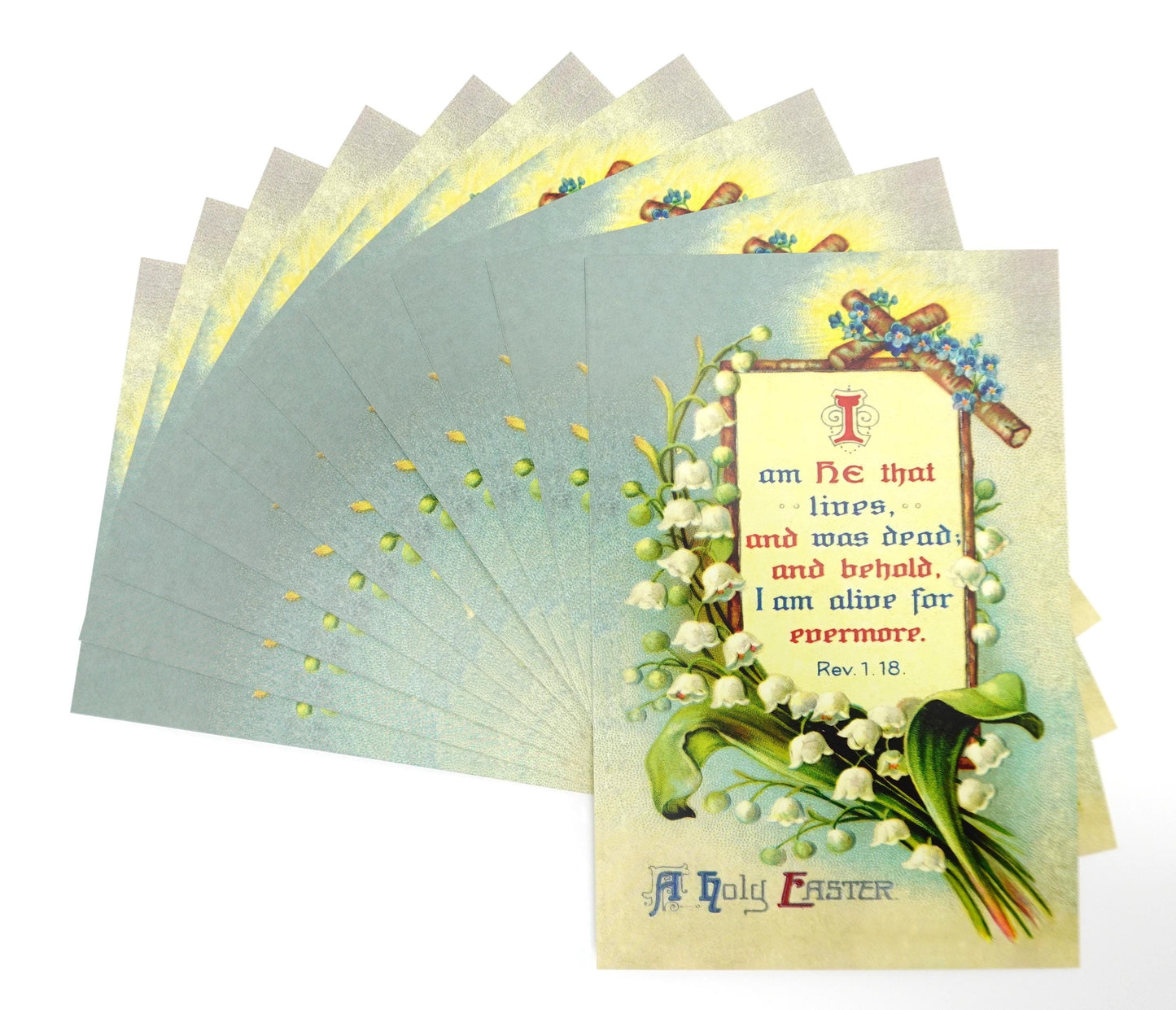 New! A Holy Easter Postcard / 4x6 Holy Card – pack of 3, 10, or 100 – based on a Vintage Holy Card – Victorian Catholic Art