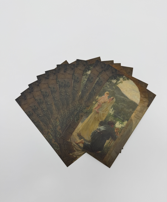 The image is a fan-like arrangement of several printed photographs, each depicting a different scene or subject.