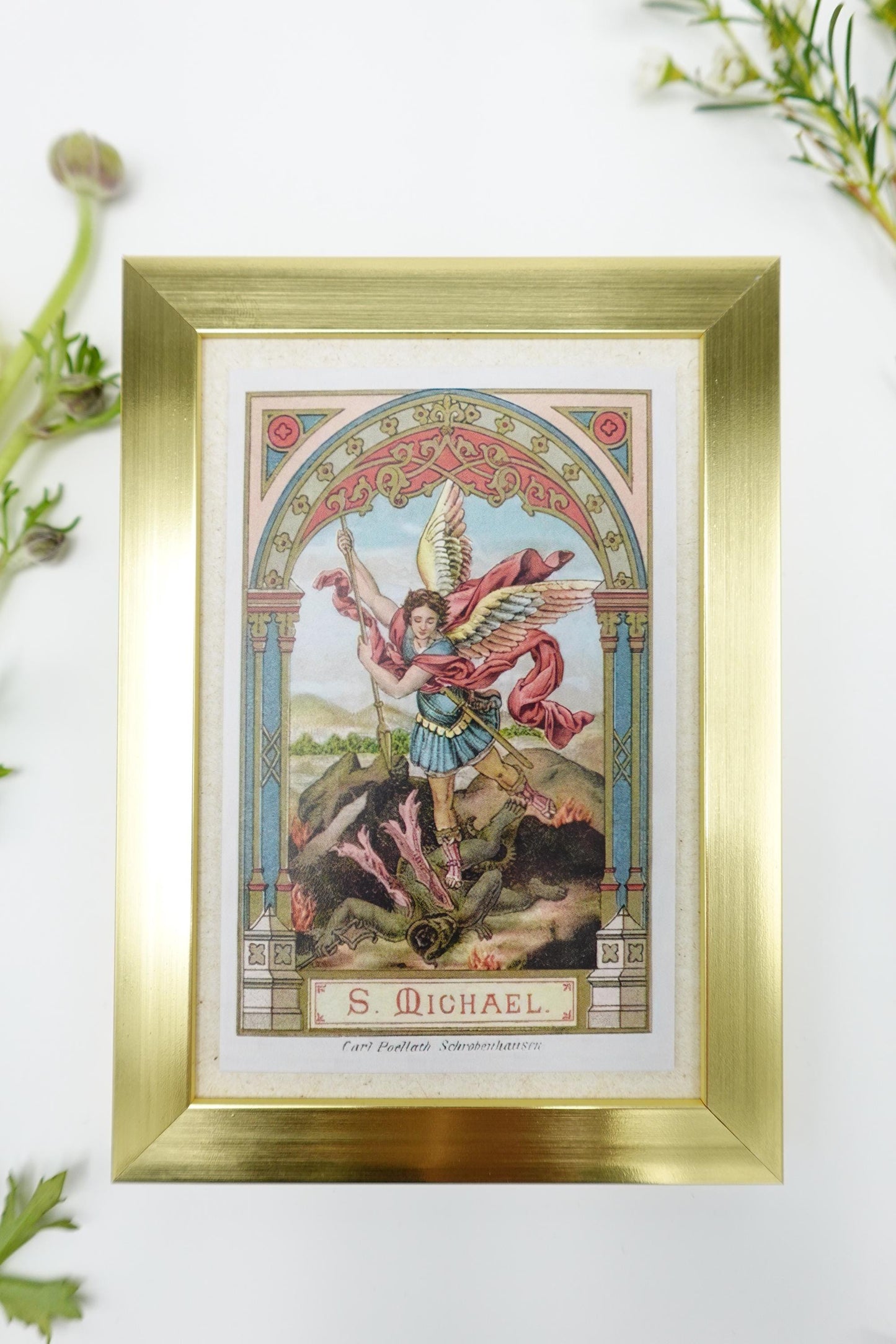 New! Saint Michael – Framed Miniature – Catholic Keepsake
