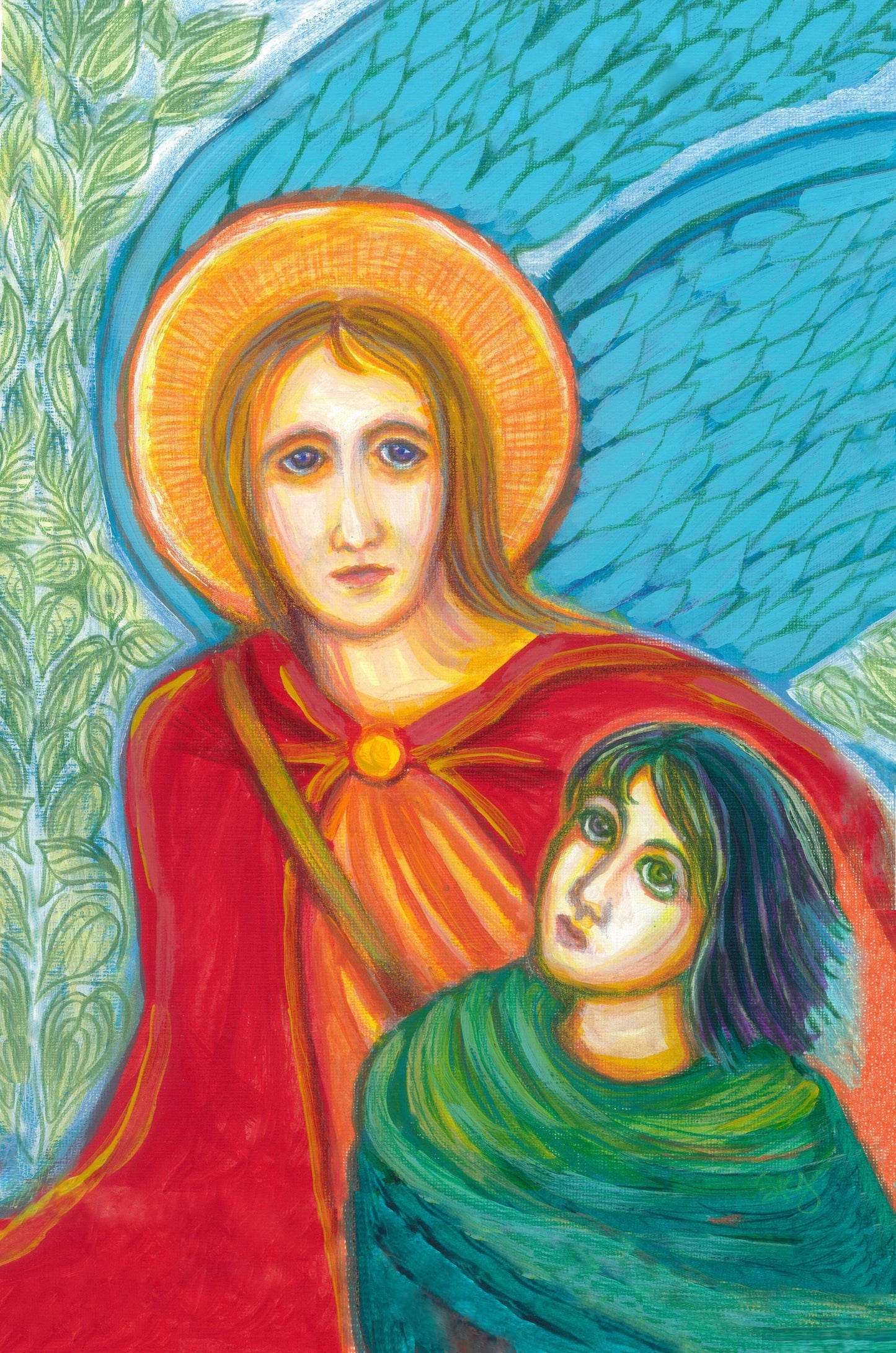 New! Angel Raphel and Tobit – by Sue Kouma Johnson – Prayer to St. Raphael – pack of 10/100/1000