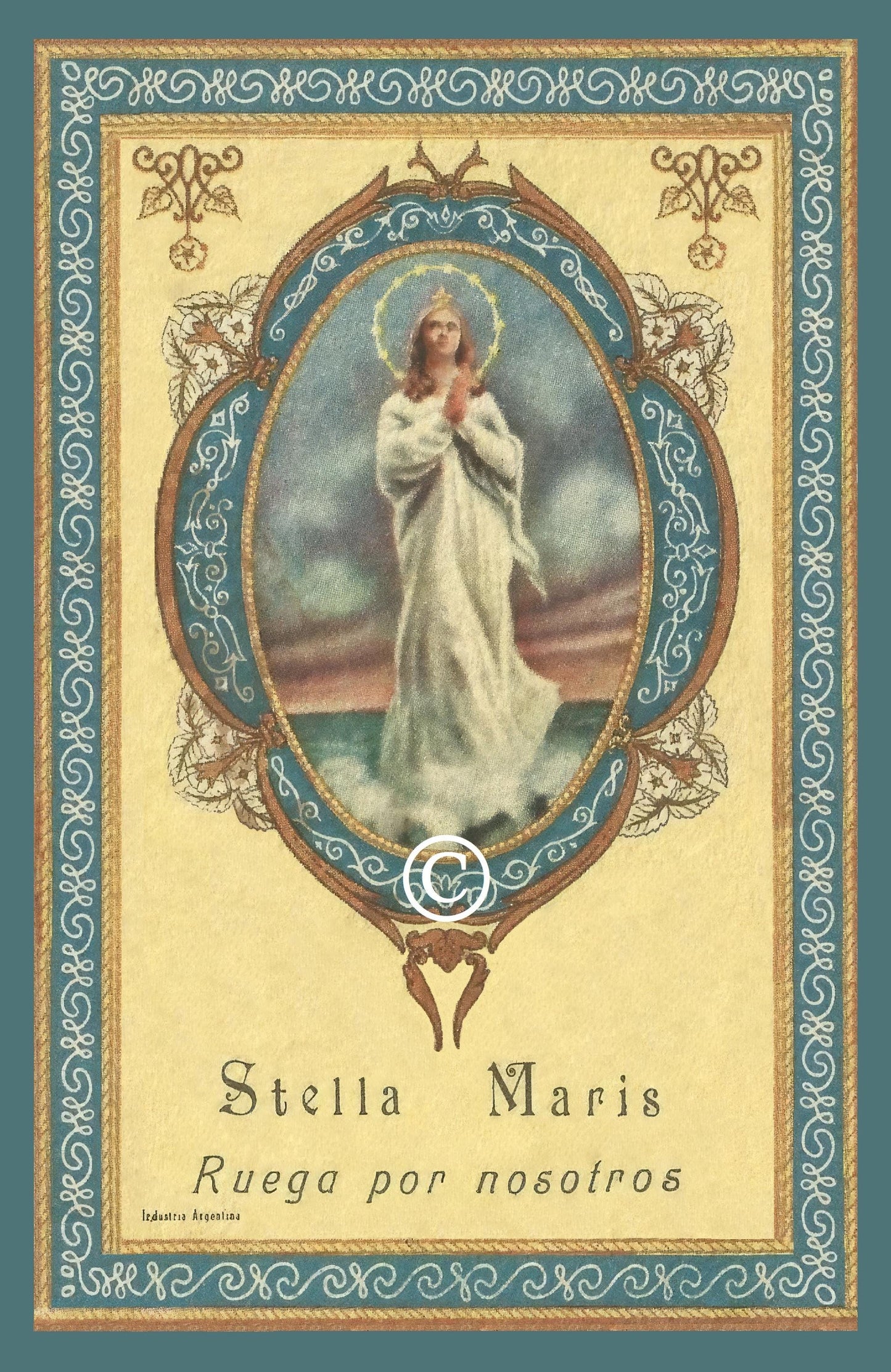 Star of the Sea Holy Cards – Restored Stella Maris Holy Card from Argentina – pack of 10/100/1000