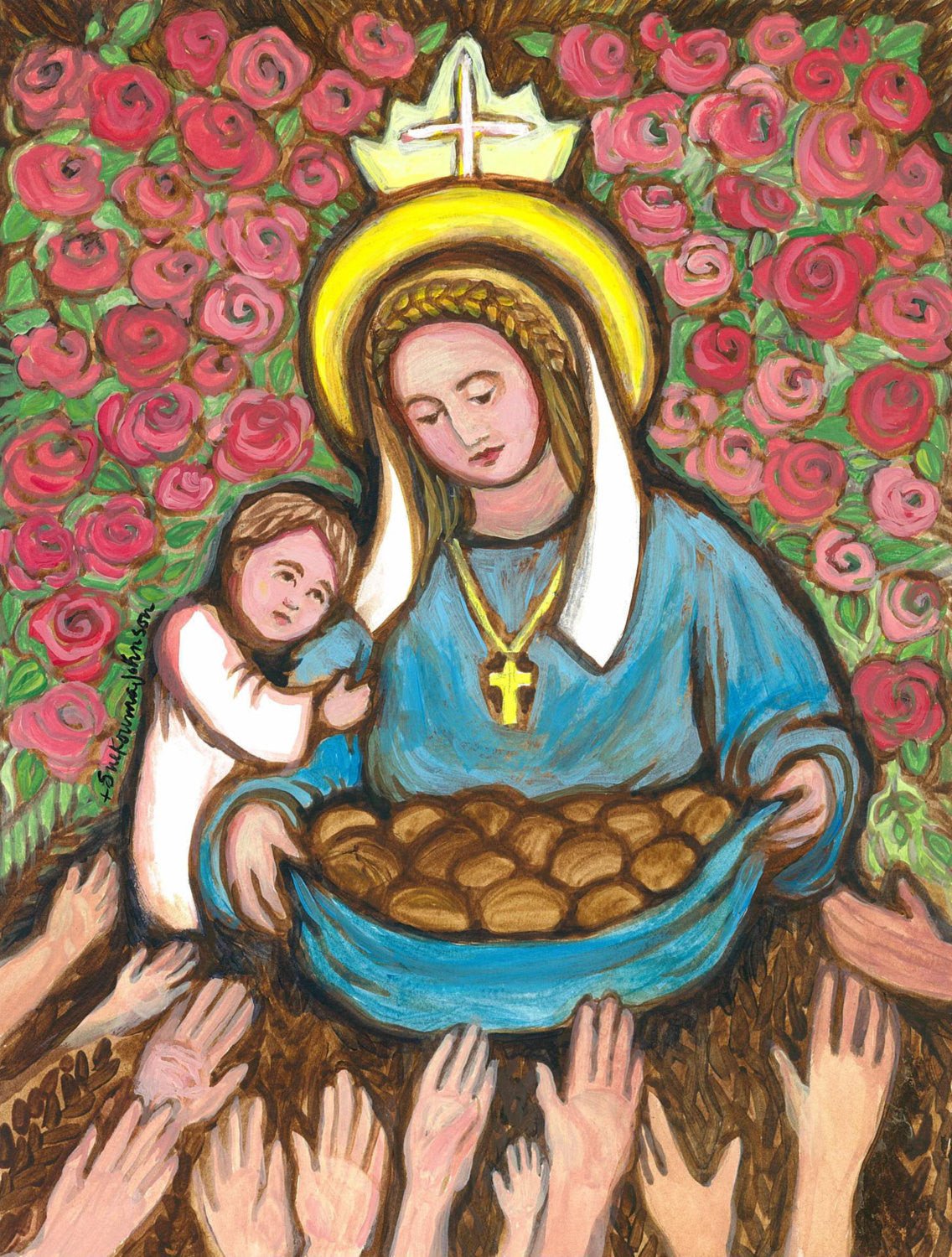 Elizabeth of Hungary Pendant - Catholic Art and Jewelry