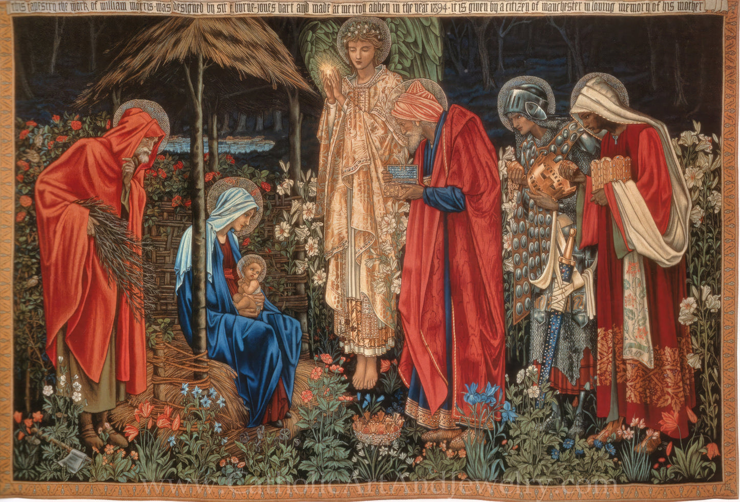 New! Adoration of the Magi – based on a Tapestry by Edward Burne-Jones & William Morris – Catholic Art Print – Christmas – Archival Quality
