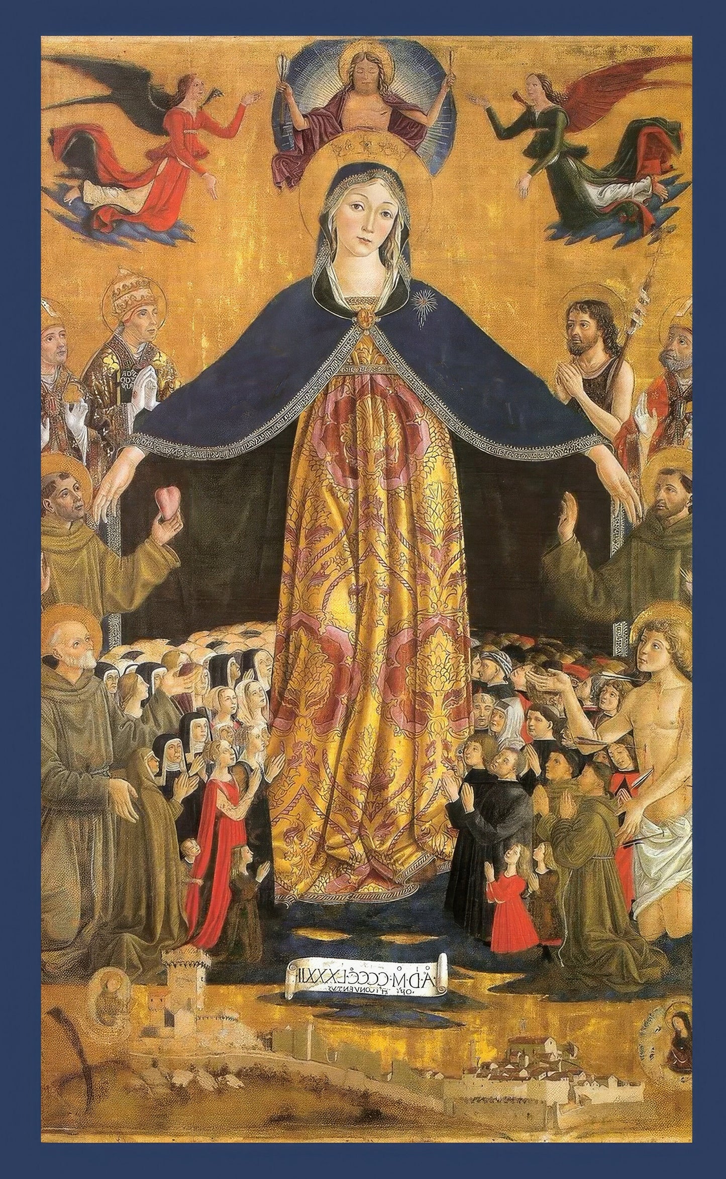 New! Memorare – Madonna della Misericordia – by Bartolomeo Caporali – Holy Card / Prayer Card – pack of 10/100/1000