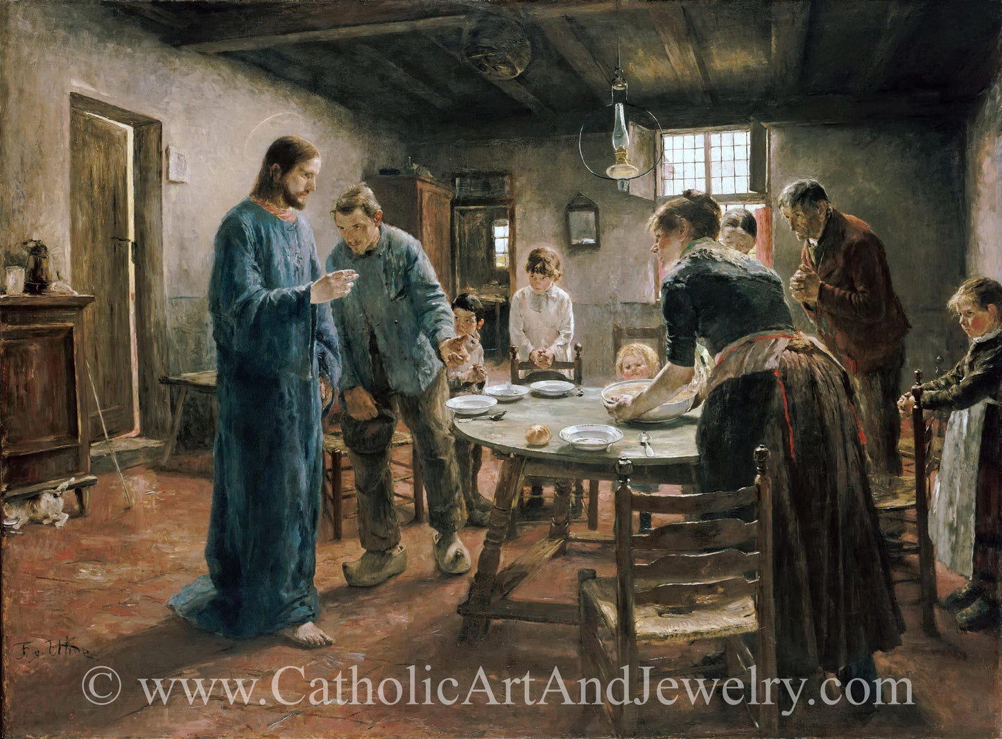 The Mealtime Prayer – Fritz von Uhde – Catholic Gift – Archival Quality