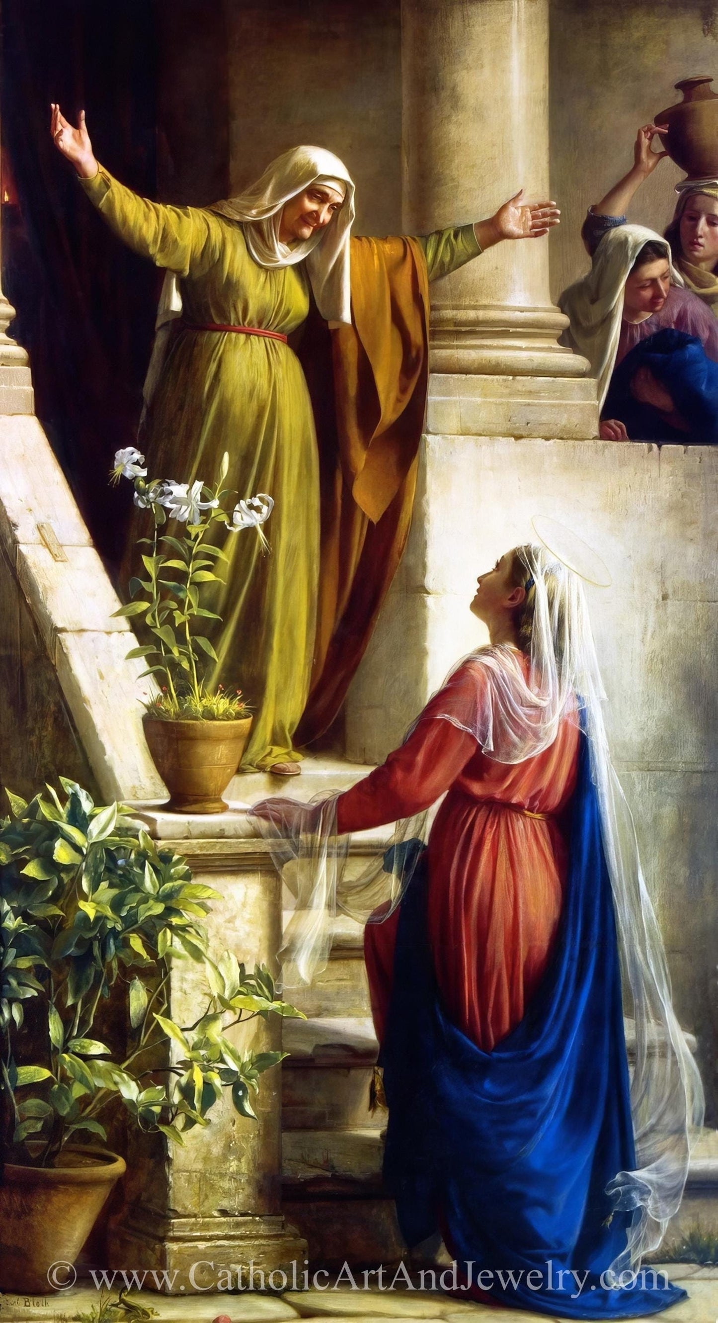 The Visitation – Carl Heinrich Bloch – The Meeting of Mary and Elisabeth – 7 sizes – Beautiful Catholic Art