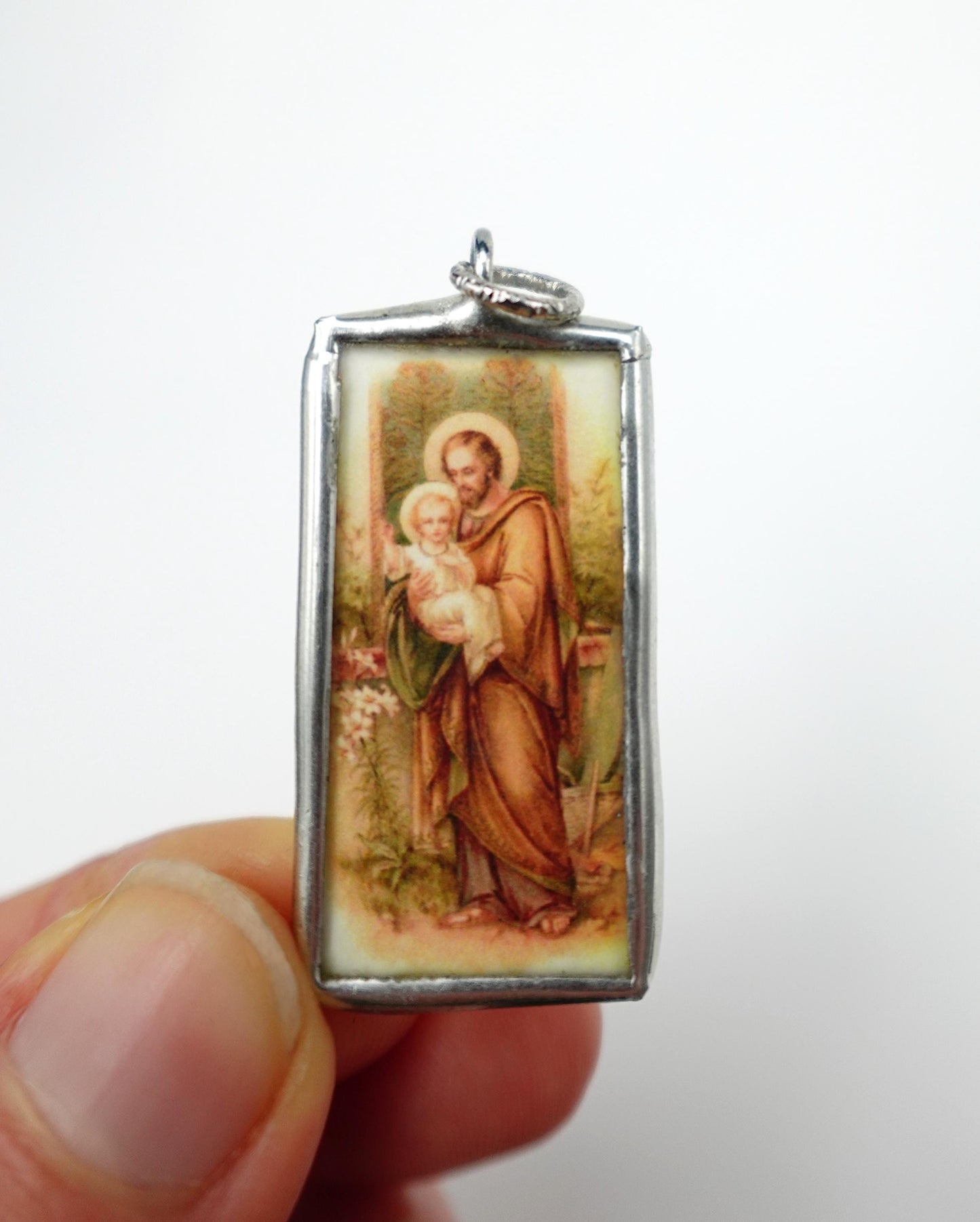 New! Saint Joseph Medal – Handmade Soldered Charm – Catholic Pendant