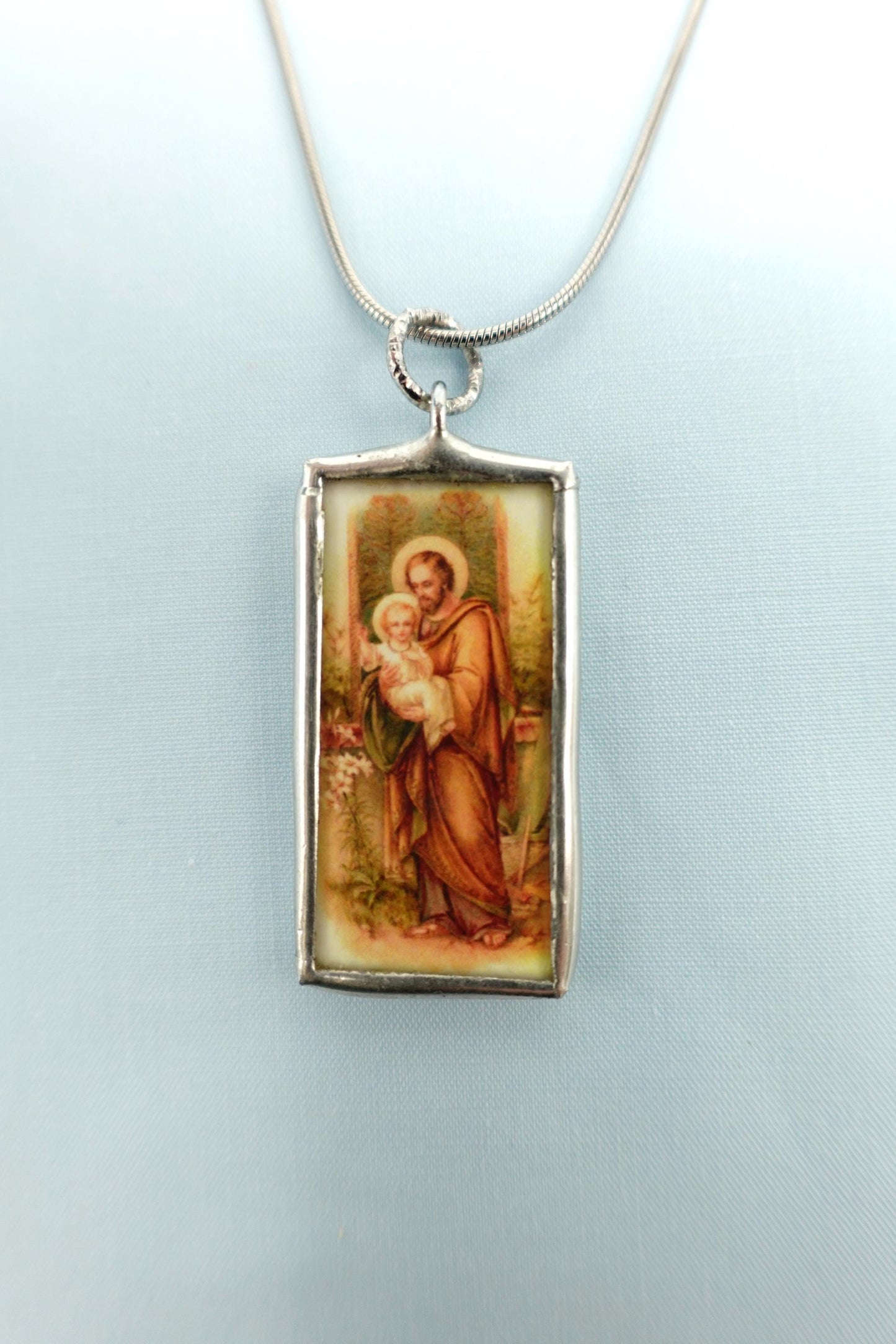 New! Saint Joseph Medal – Handmade Soldered Charm – Catholic Pendant