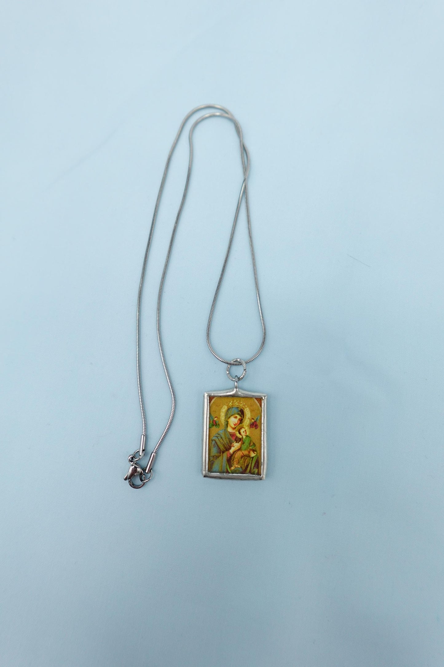 New! Our Lady of Perpetual Help Medal – Handmade Soldered Charm – Catholic Pendant