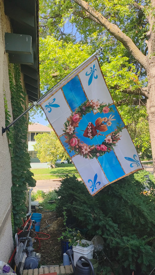 New! Flag of the Immaculate Heart of Mary - Indoor/outdoor Flag - 3x5' & 4x6'