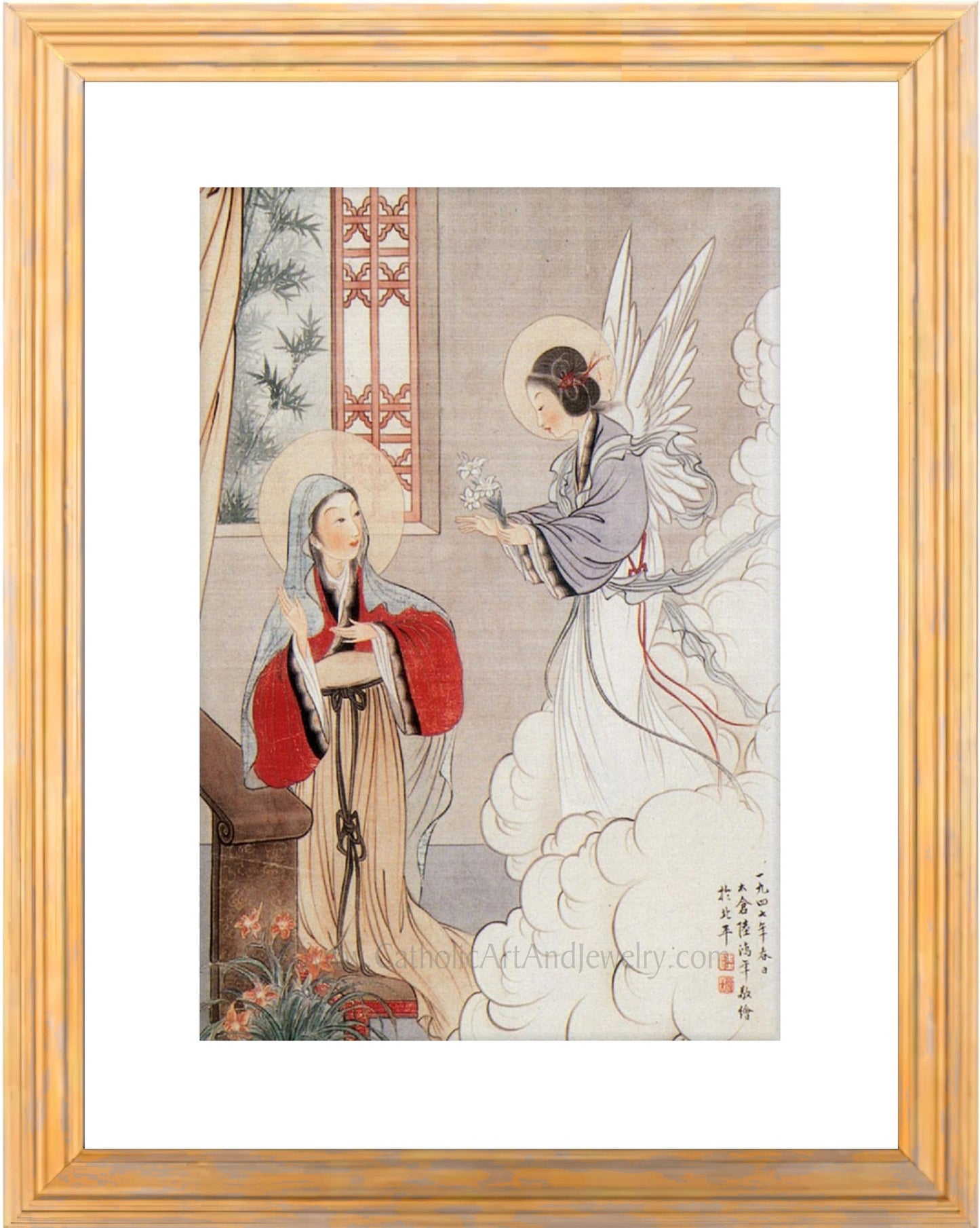 The Annunciation – Chinese Catholic Art Print