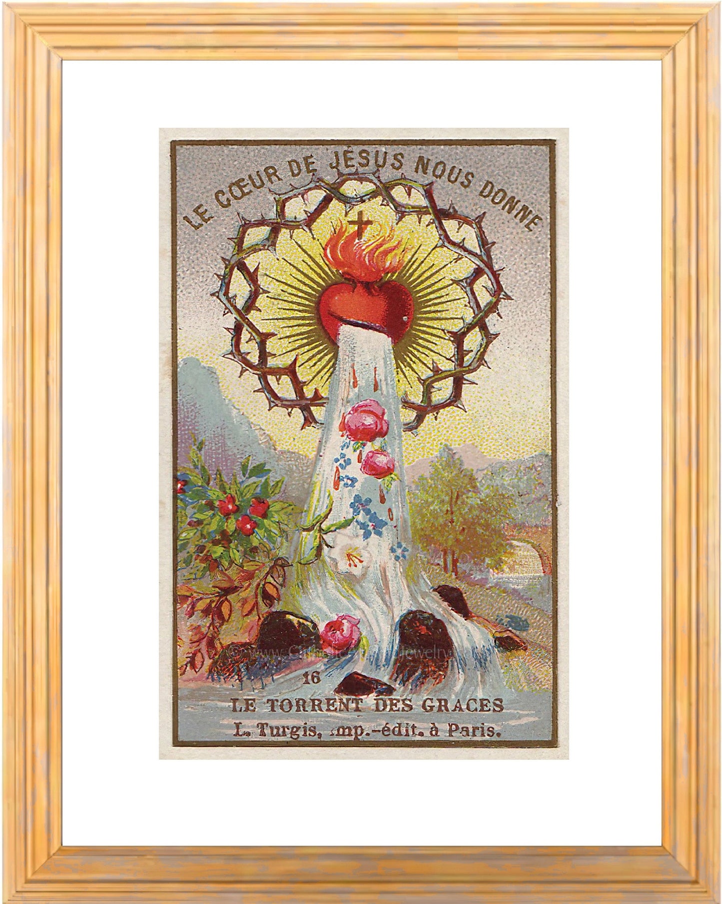 Torrent of Graces– 3 sizes based on a Vintage Holy Card – Catholic Art Print – Archival Quality