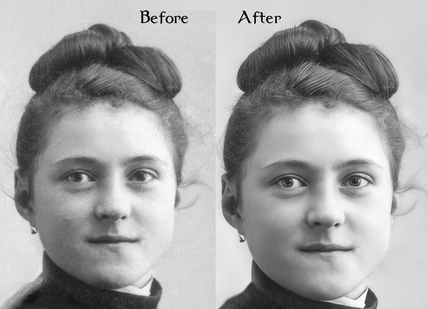 St. Therese – Exclusive Restoration! – Vivid Photo – Saint Theresa Age 15– Catholic Gift